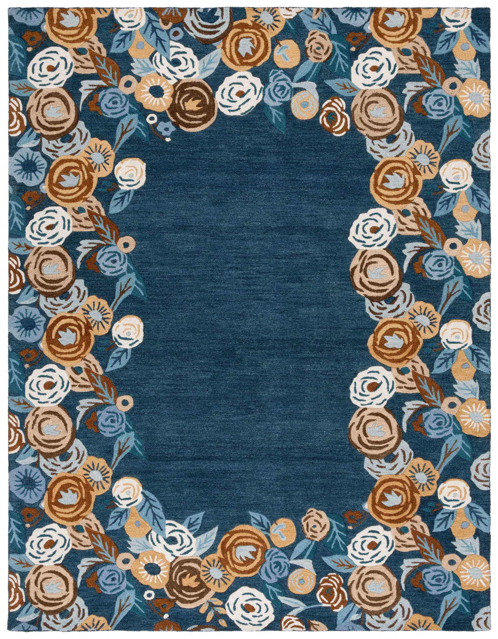 Chelsea Floral Border Wool Rug