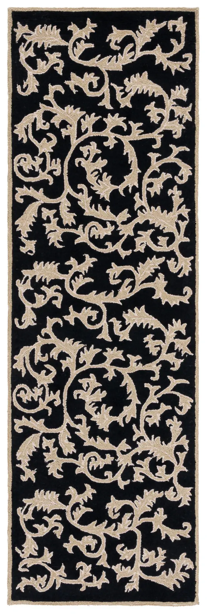 Chelsea Scrolling Foliage Hand-Hooked Wool Rug