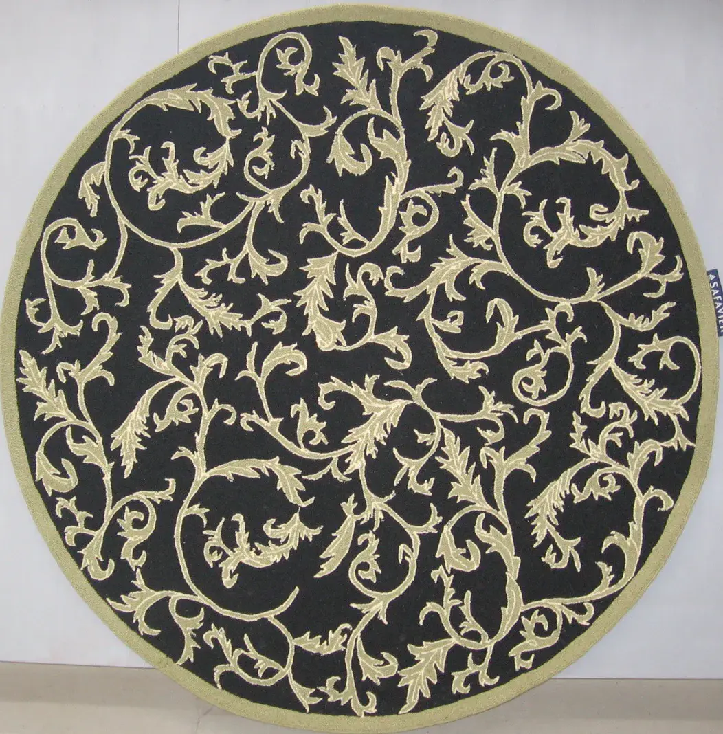 Chelsea Scrolling Foliage Hand-Hooked Wool Rug