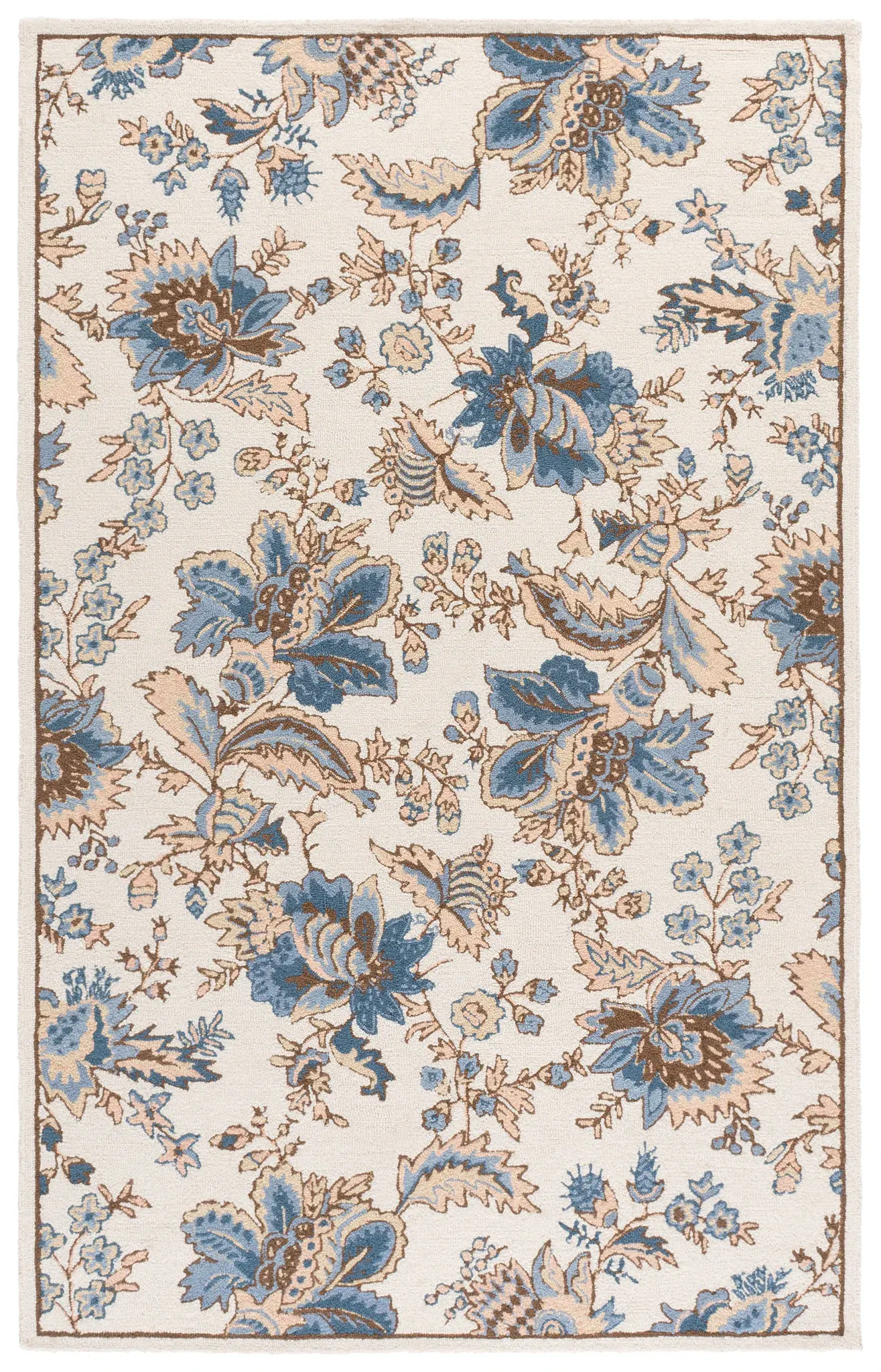 Chelsea Jacobean Floral Hand-Hooked Wool Rug