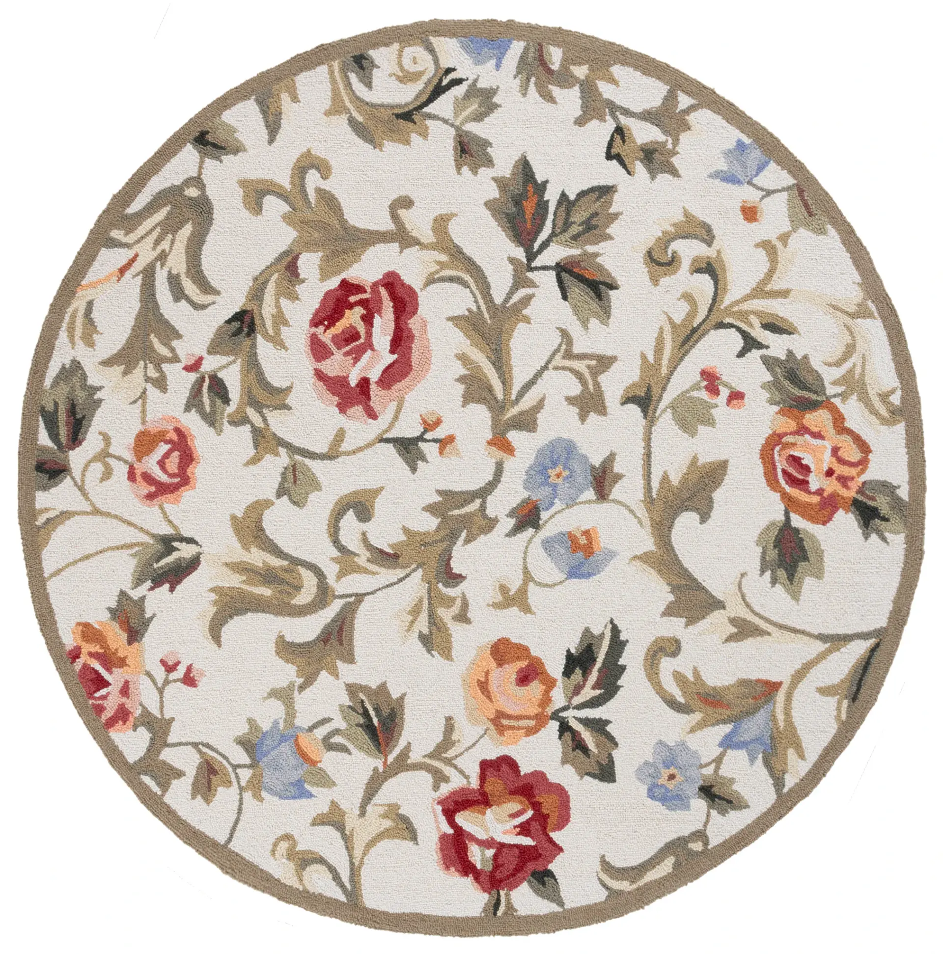 Chelsea Floral Vines Hand-Hooked Wool Rug