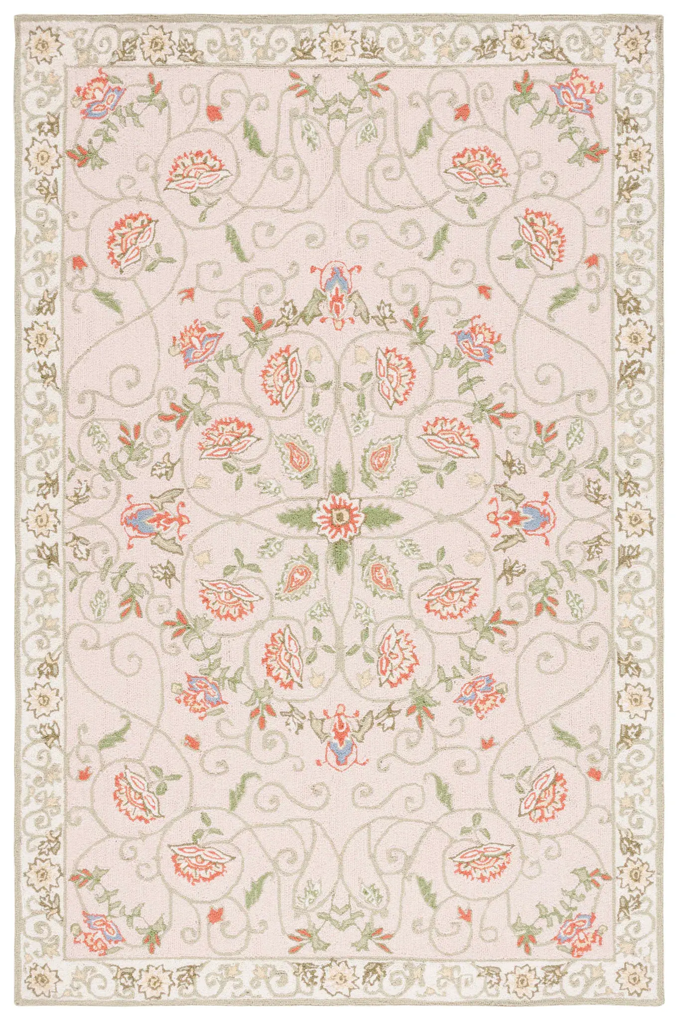 Chelsea Scrolling Medallion Hand-Hooked Wool Rug