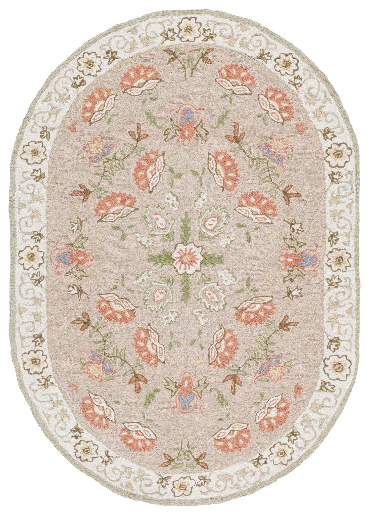 Chelsea Scrolling Medallion Hand-Hooked Wool Rug
