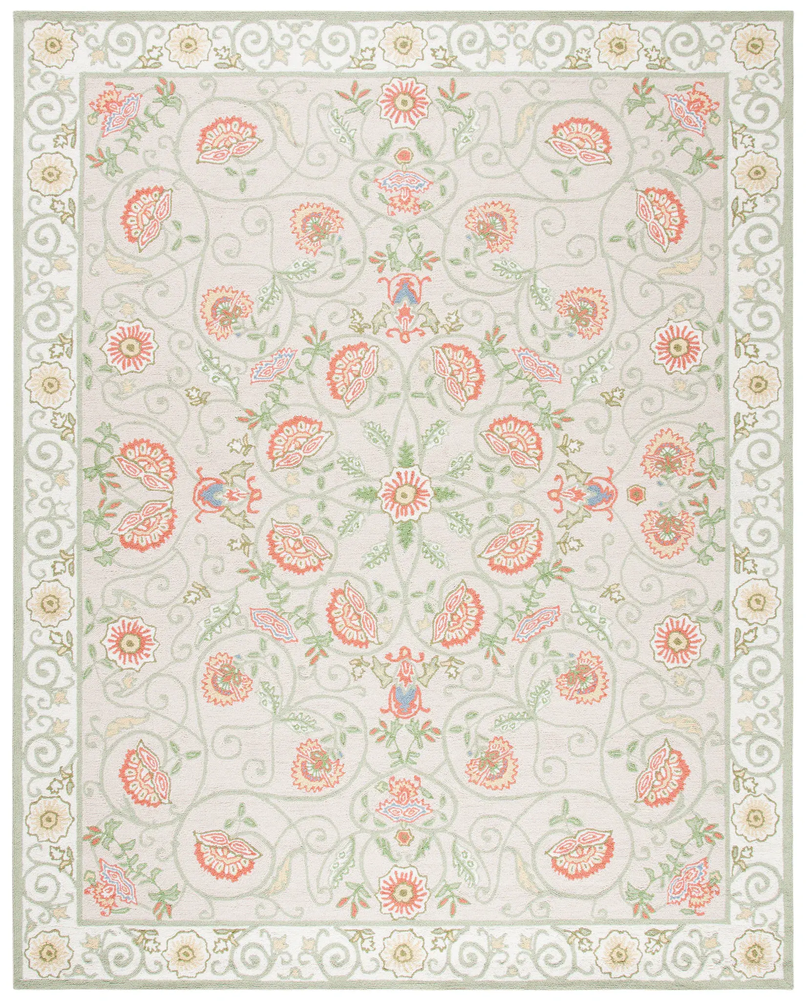 Chelsea Scrolling Medallion Hand-Hooked Wool Rug