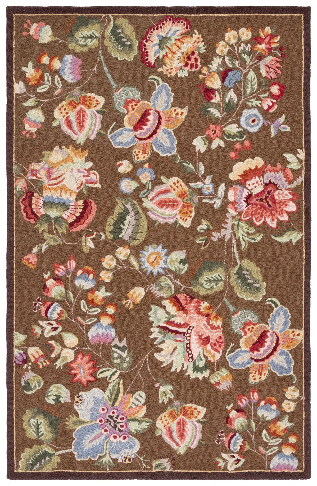 Chelsea Floral Vine Hand-Hooked Wool Rug