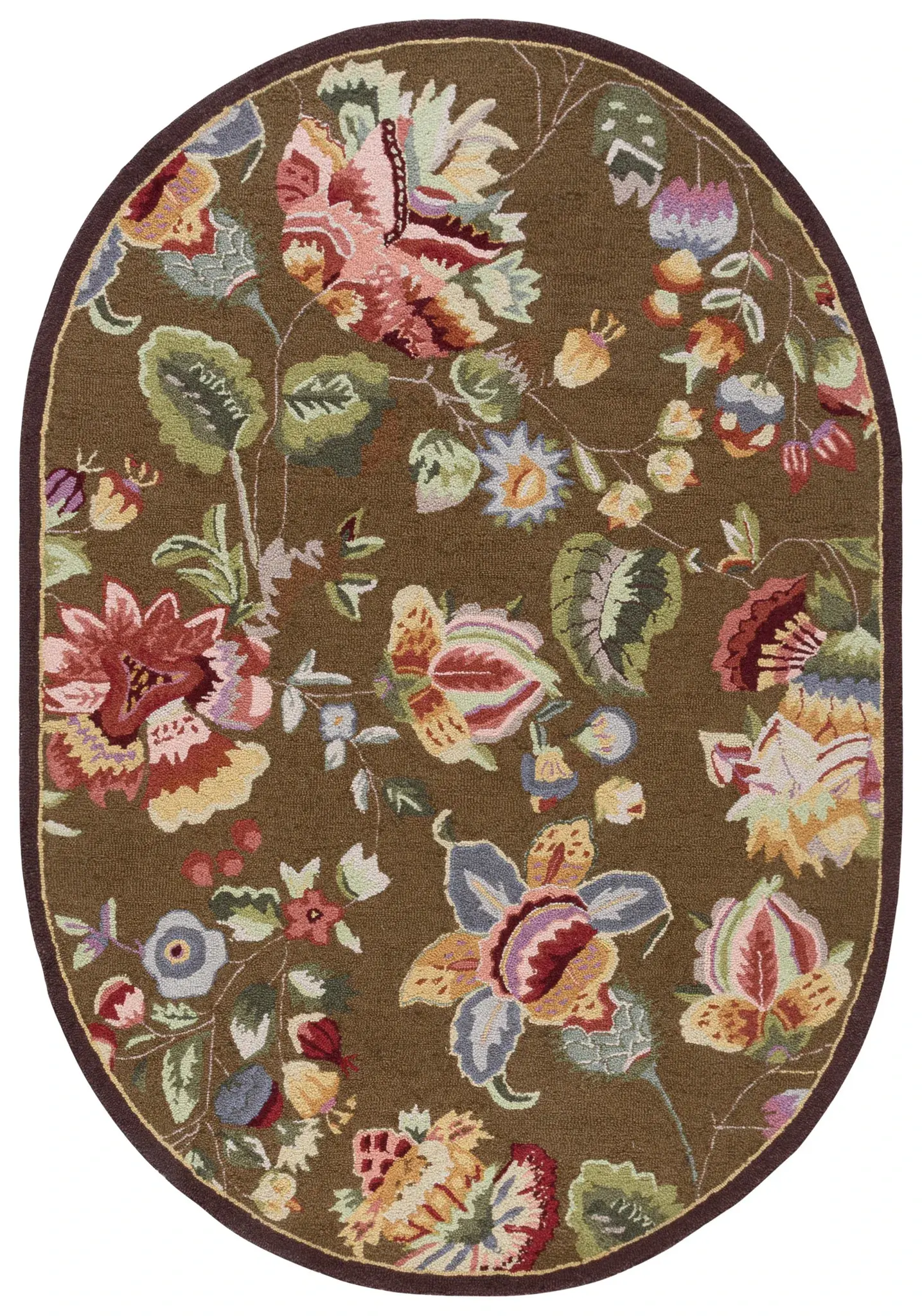 Chelsea Floral Vine Hand-Hooked Wool Rug