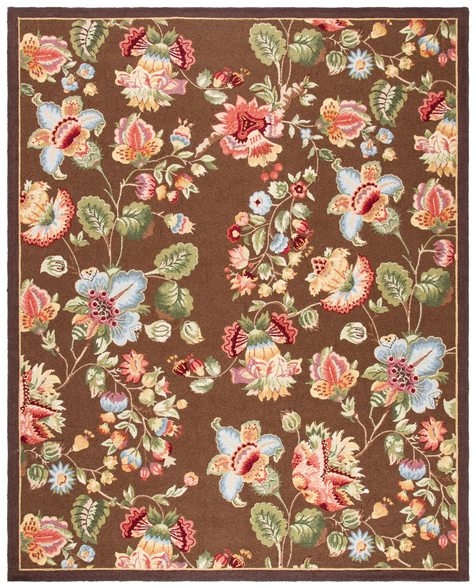 Chelsea Floral Vine Hand-Hooked Wool Rug