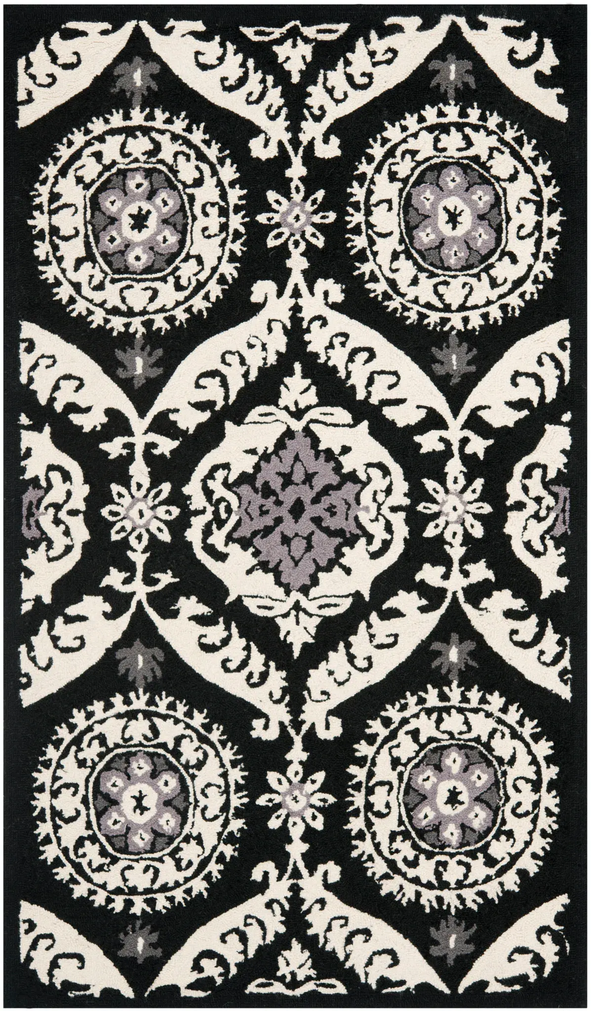 Chelsea Medallion Trellis Hand-Hooked Wool Rug
