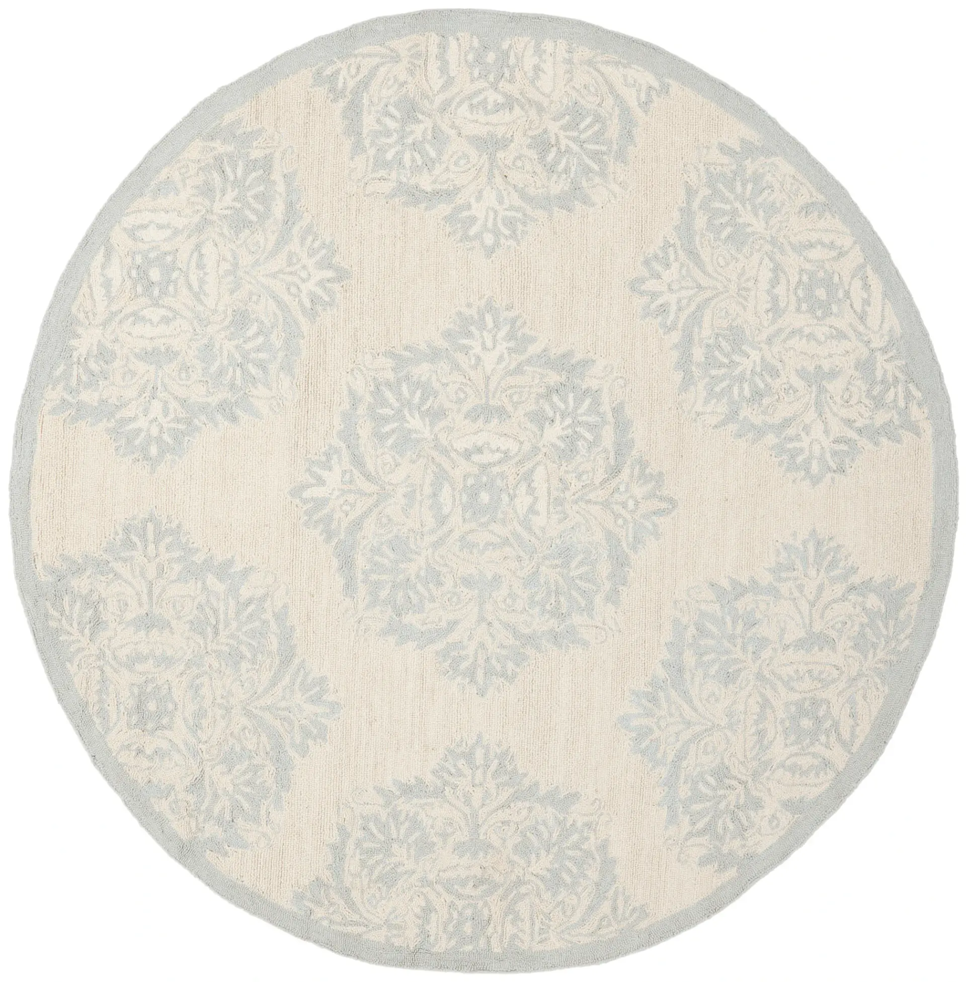 Chelsea Damask Palmette Hand-Hooked Wool Rug