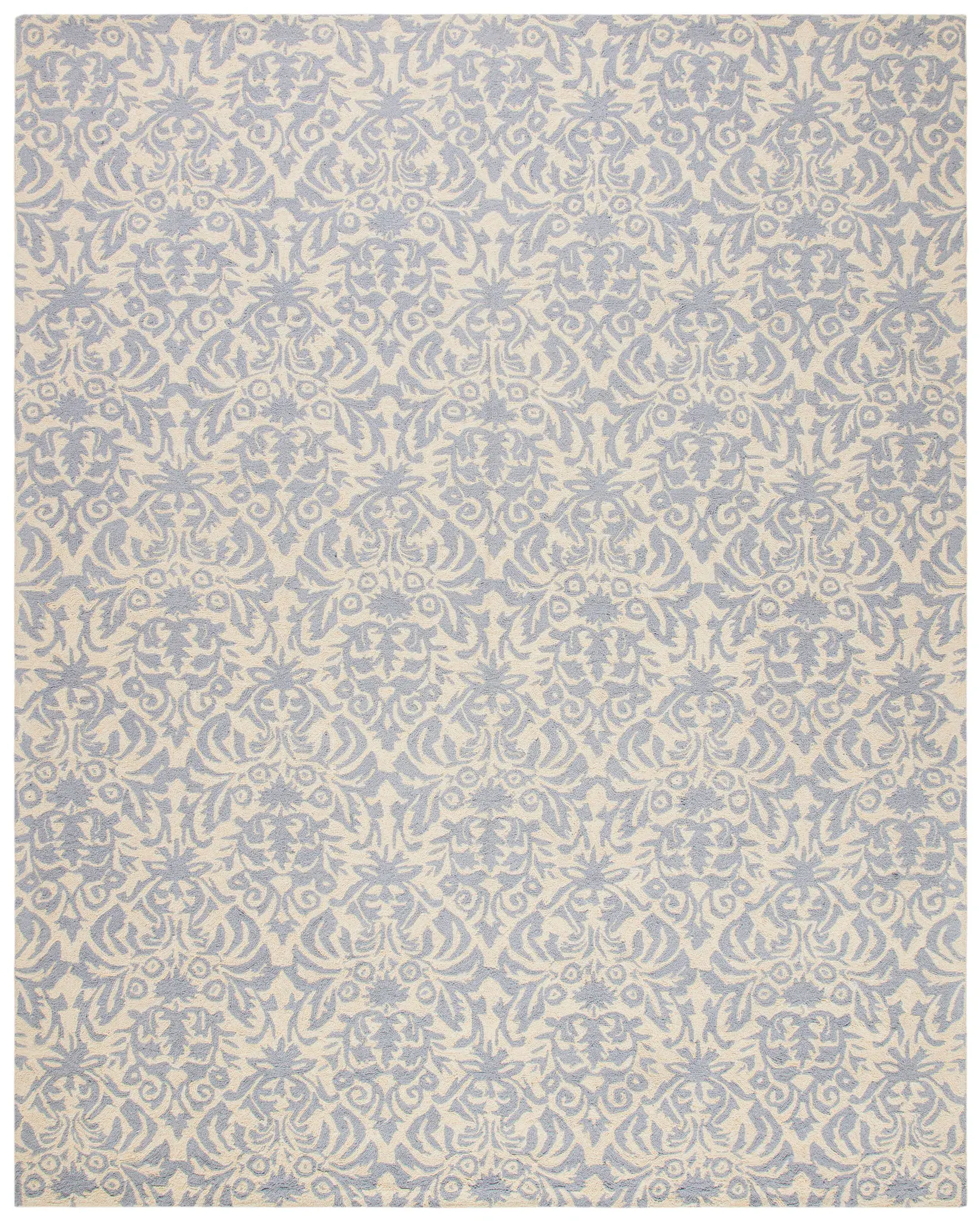 Chelsea Damask Hand-Hooked Wool Rug
