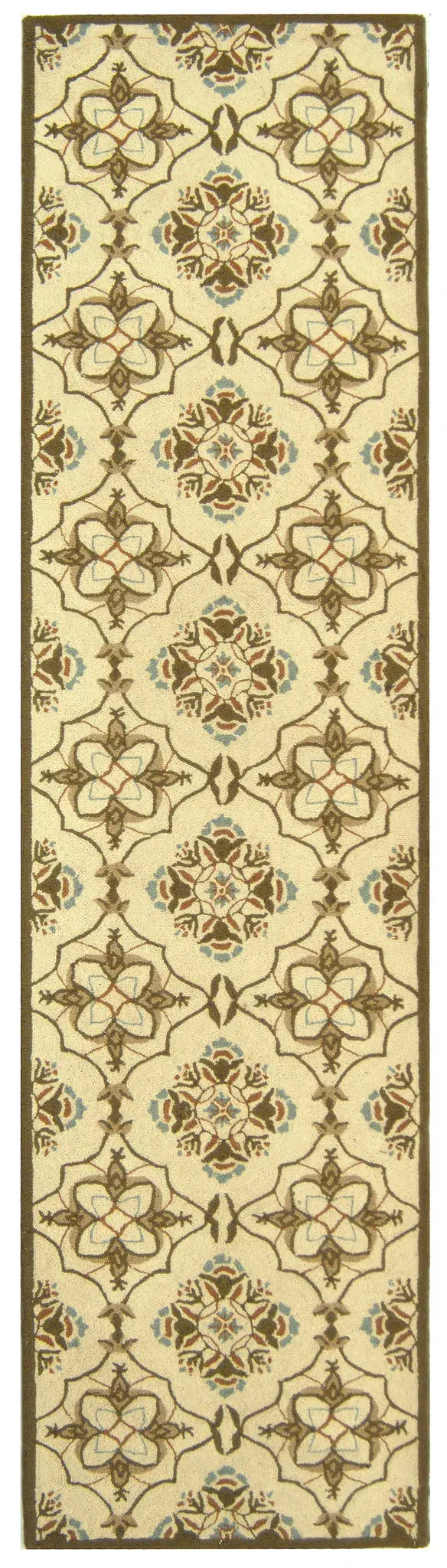 Chelsea Floral Lattice Hand-Hooked Wool Rug