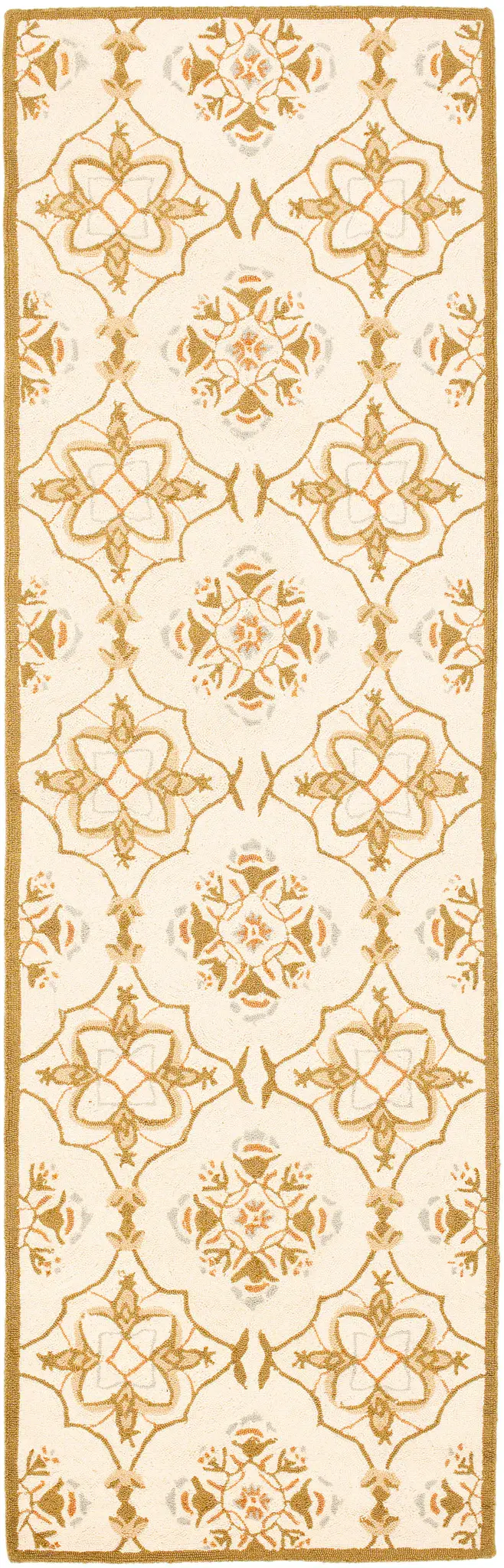 Chelsea Floral Lattice Hand-Hooked Wool Rug