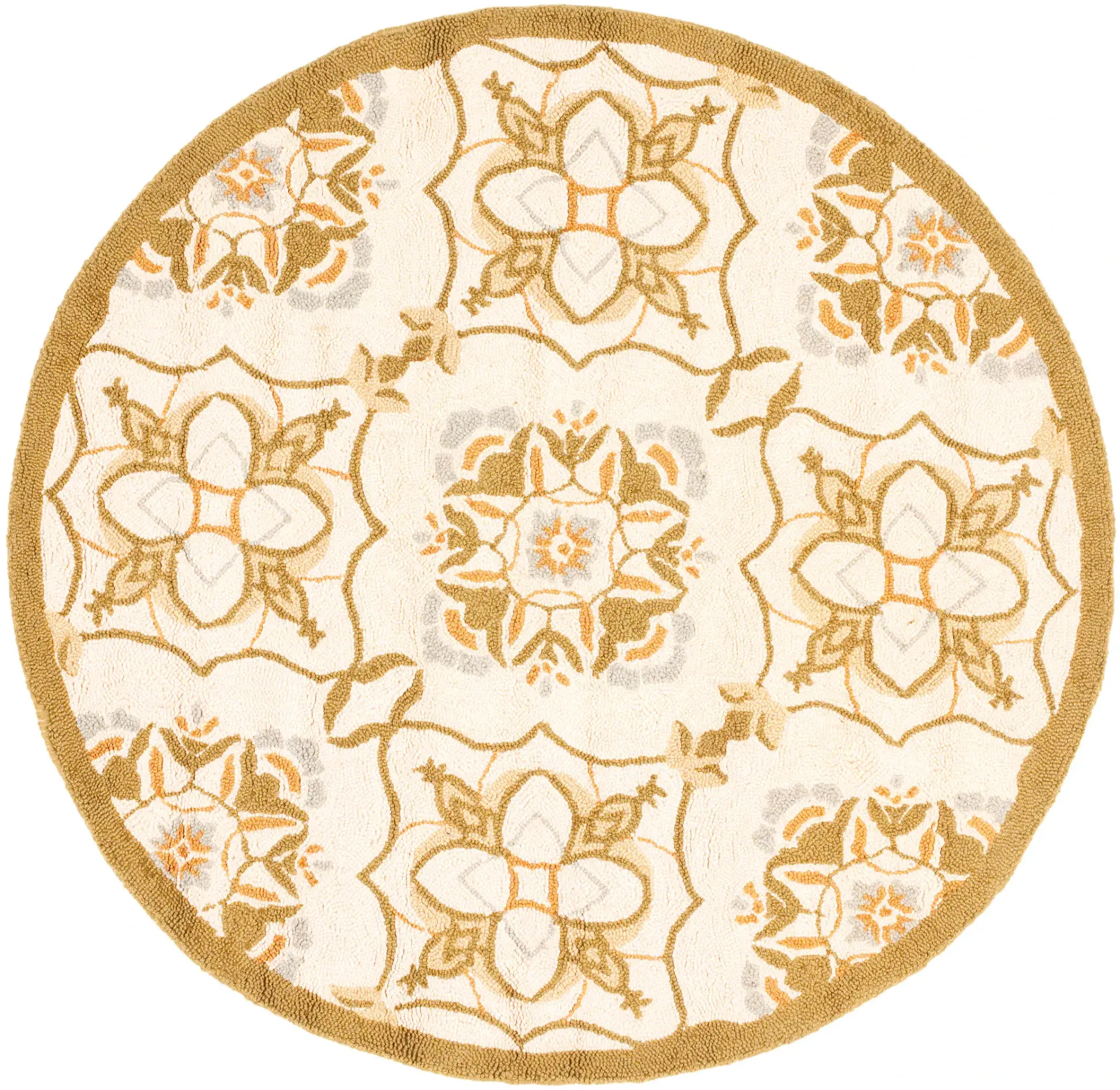 Chelsea Floral Lattice Hand-Hooked Wool Rug