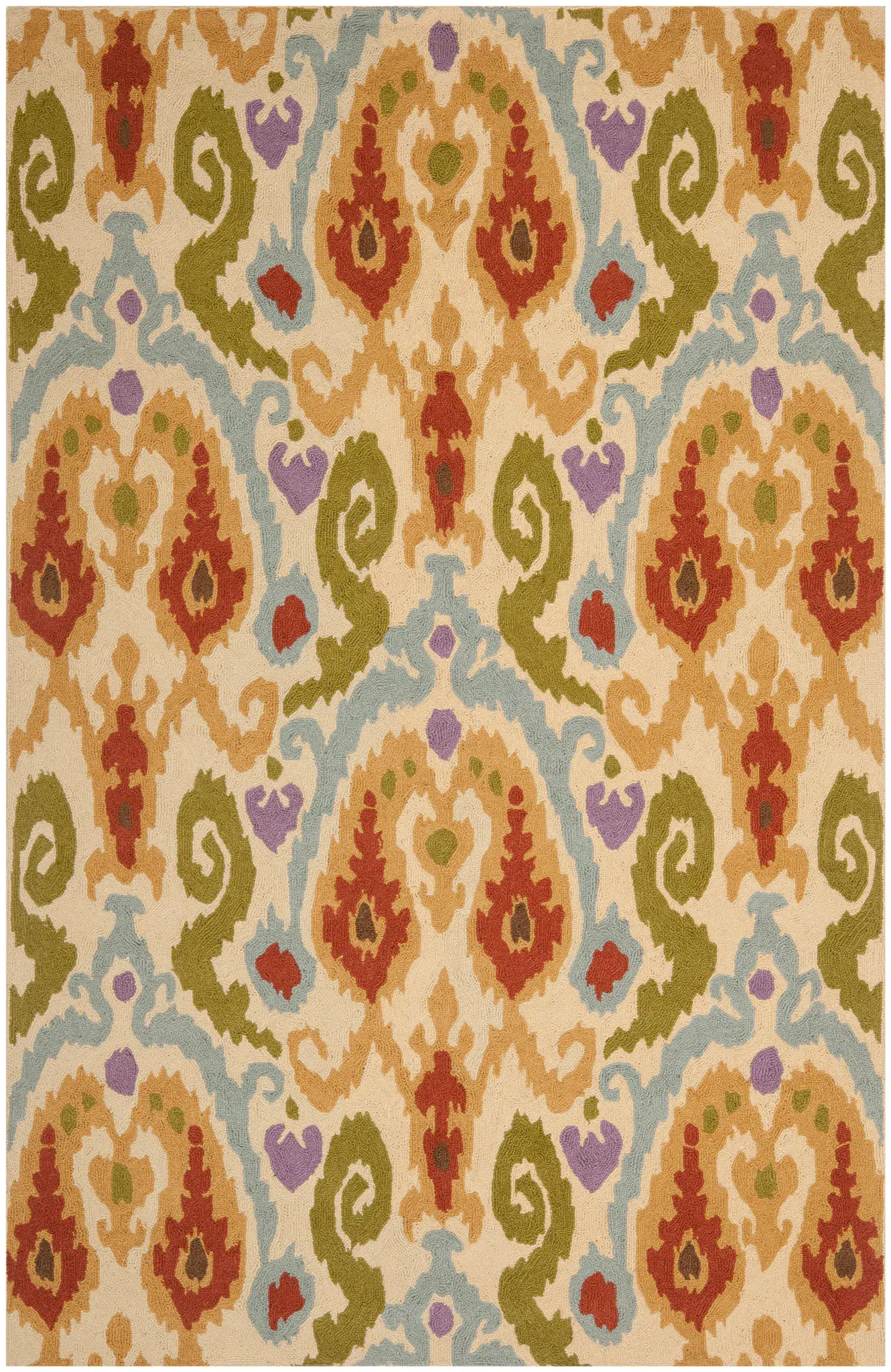 Chelsea Ikat Hand-Hooked Wool Rug