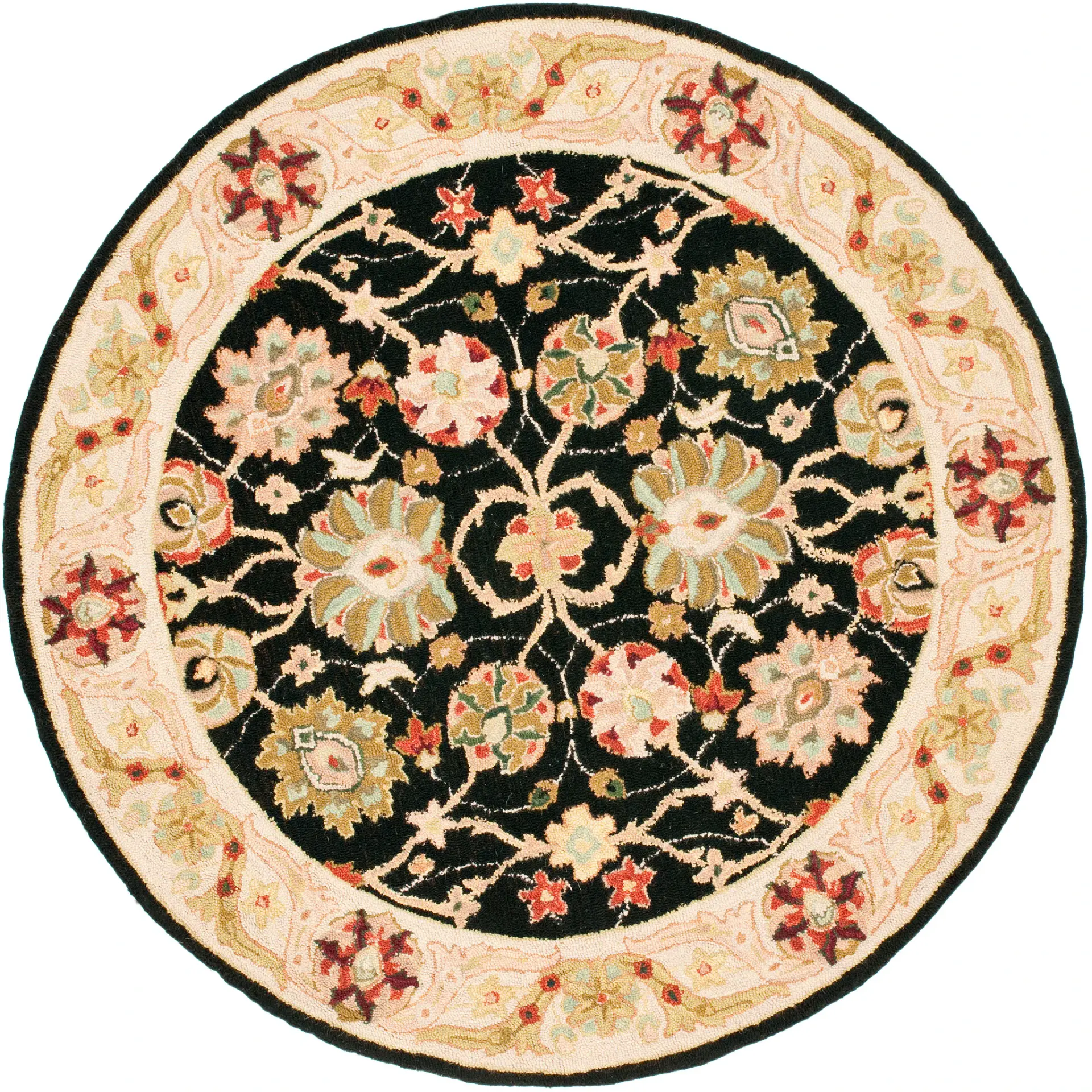 Chelsea Palmette Floral Hand-Hooked Wool Rug