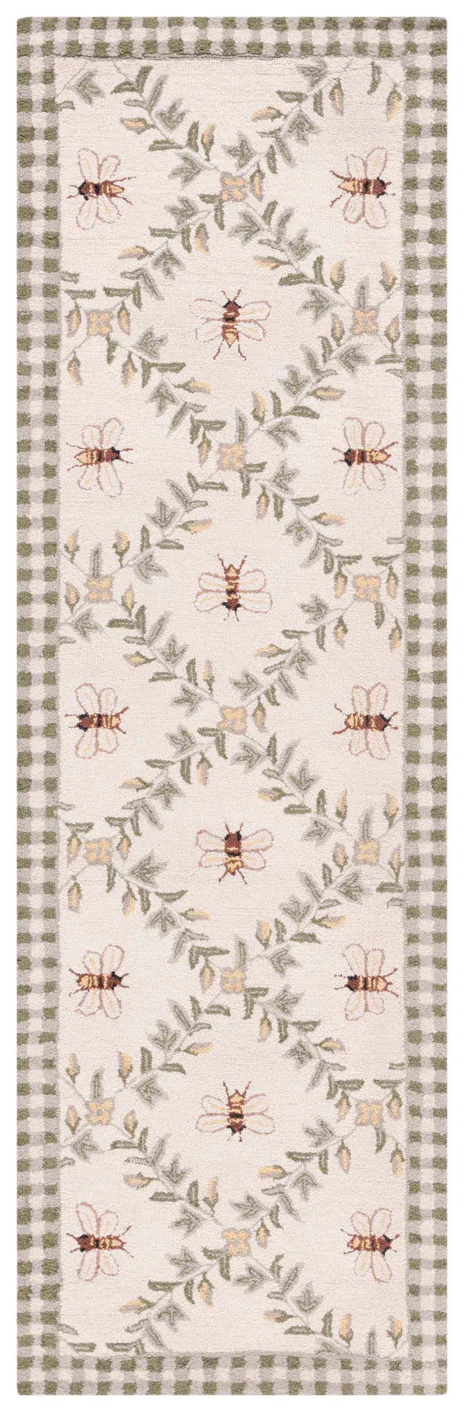 Chelsea Bee And Vine Trellis Hand-Hooked Wool Rug
