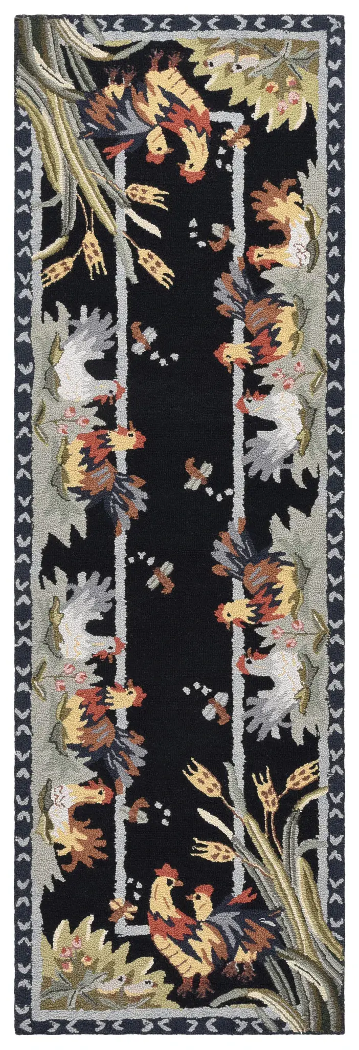 Chelsea Rooster And Wheat Hand-Hooked Wool Rug