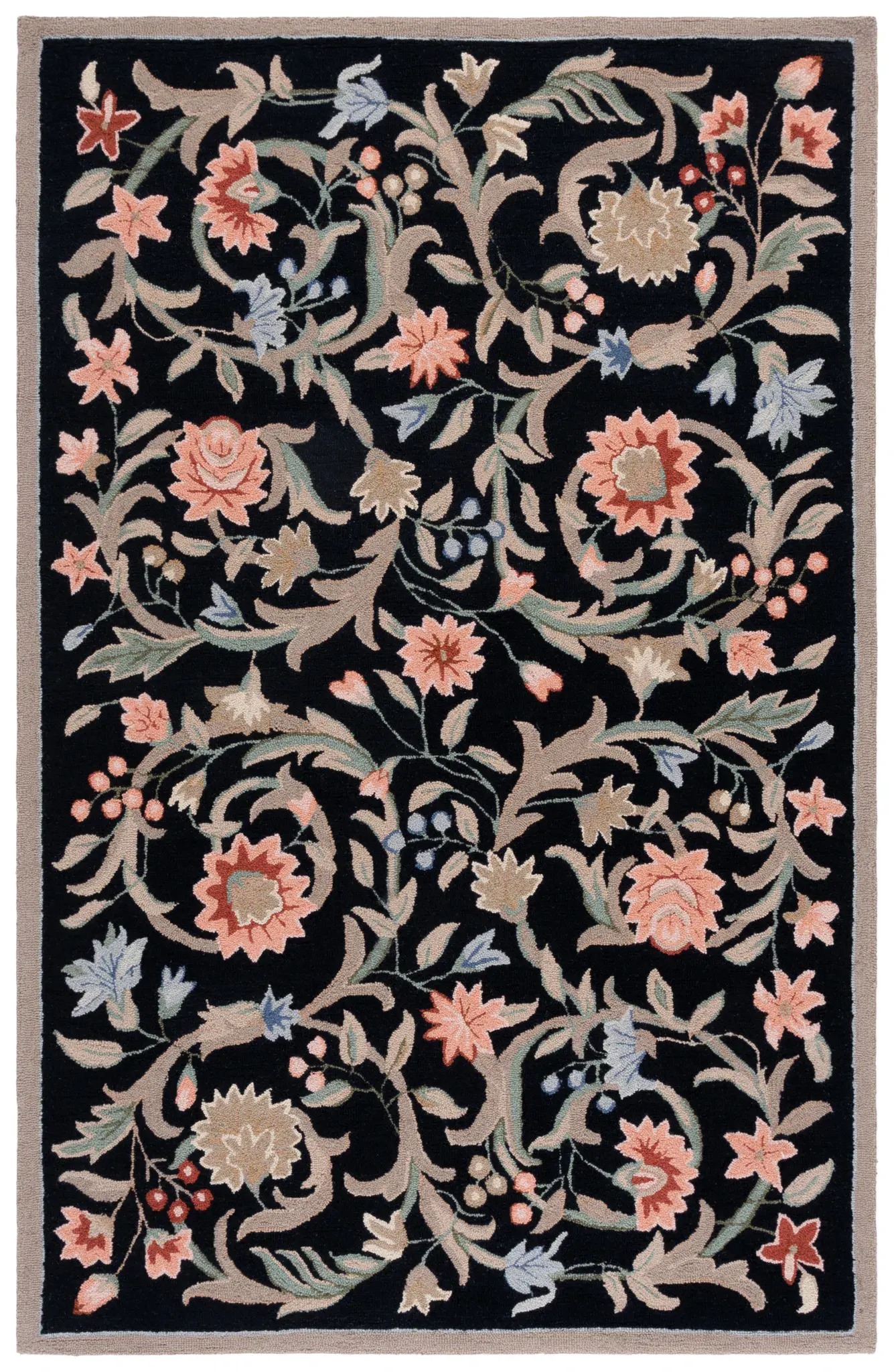 Chelsea Rooster And Wheat Hand-Hooked Wool Rug