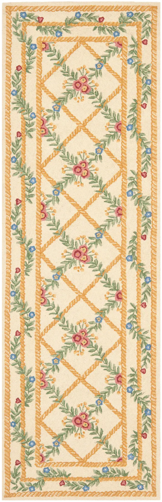 Chelsea Garden Lattice Hand-Hooked Wool Rug