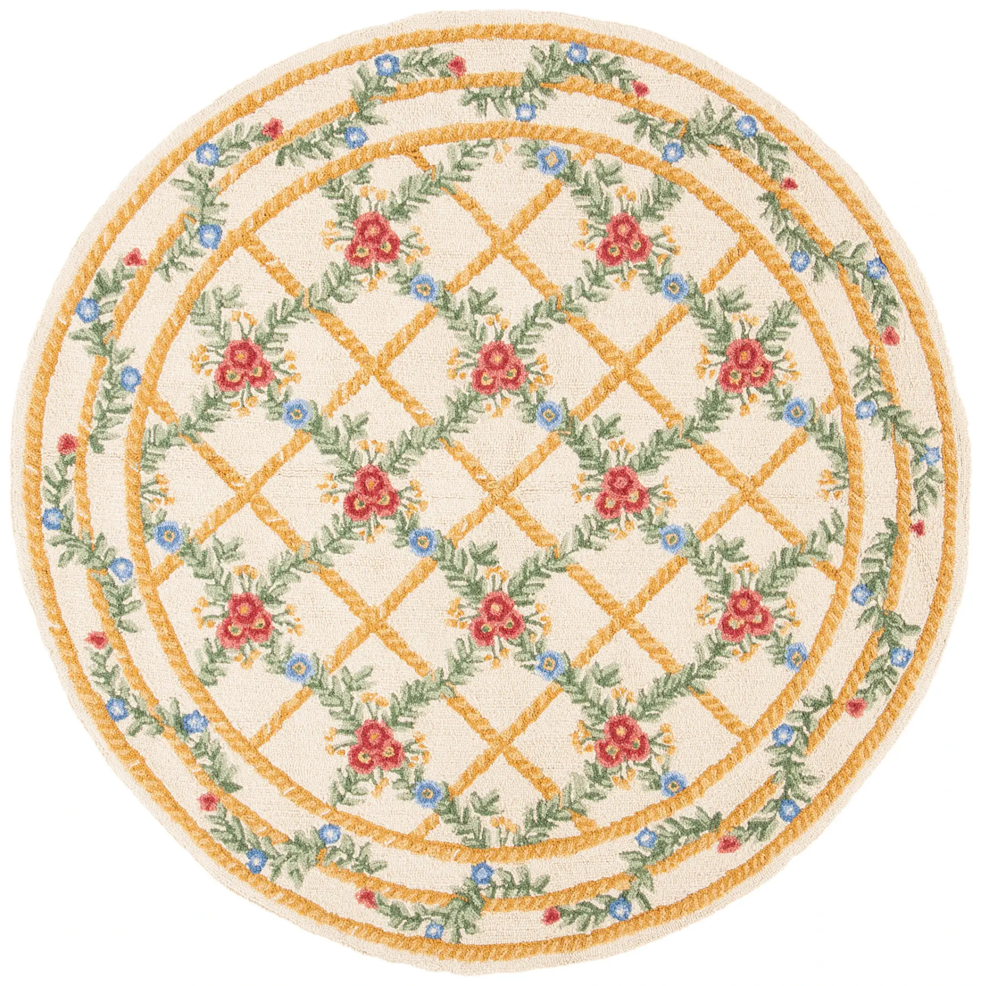Chelsea Garden Lattice Hand-Hooked Wool Rug