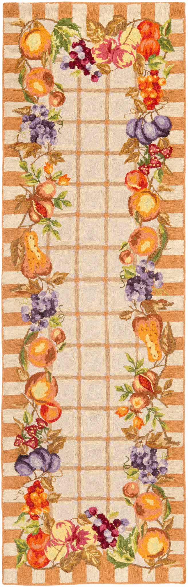 Chelsea Fruit Border Hand-Hooked Wool Rug