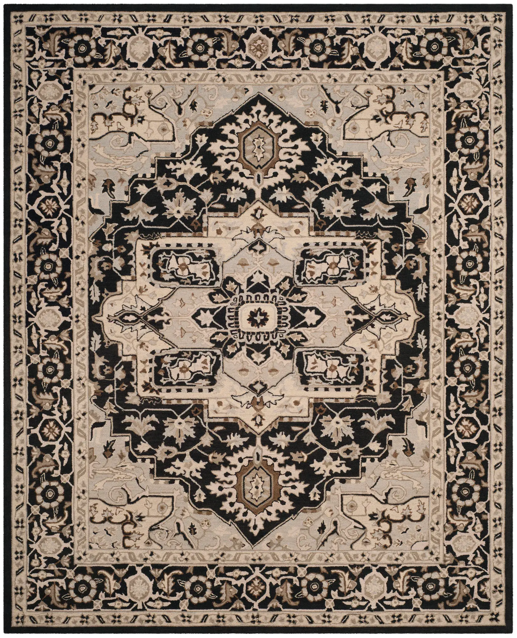 Chelsea Medallion Hand-Hooked Wool Rug