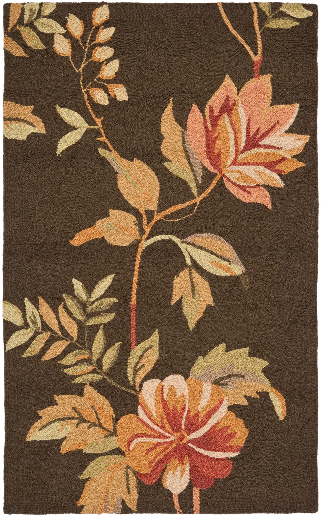 Chelsea Large Floral Vine Hand-Hooked Wool Rug