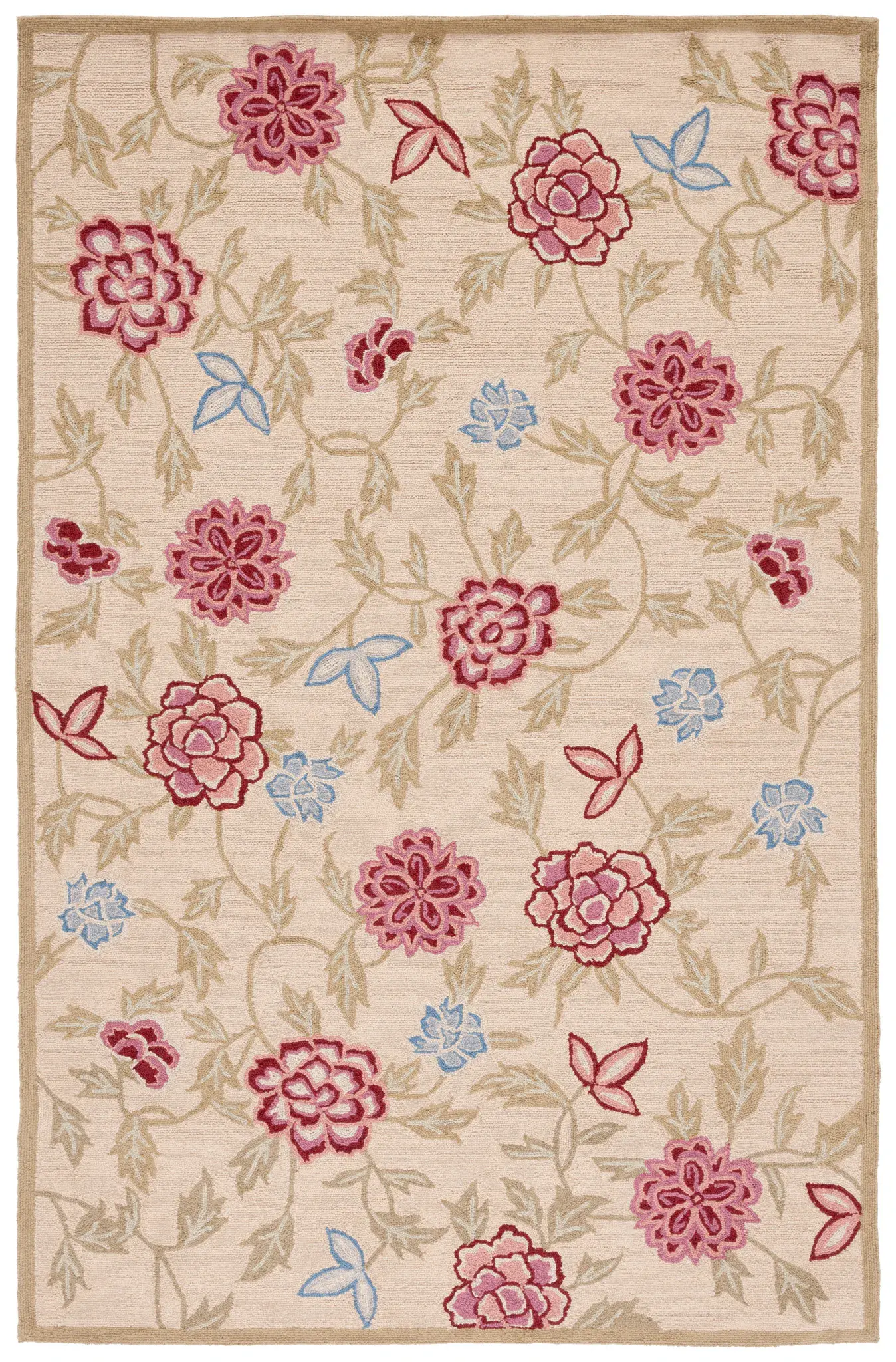 Chelsea Blossom Vine Hand-Hooked Wool Rug