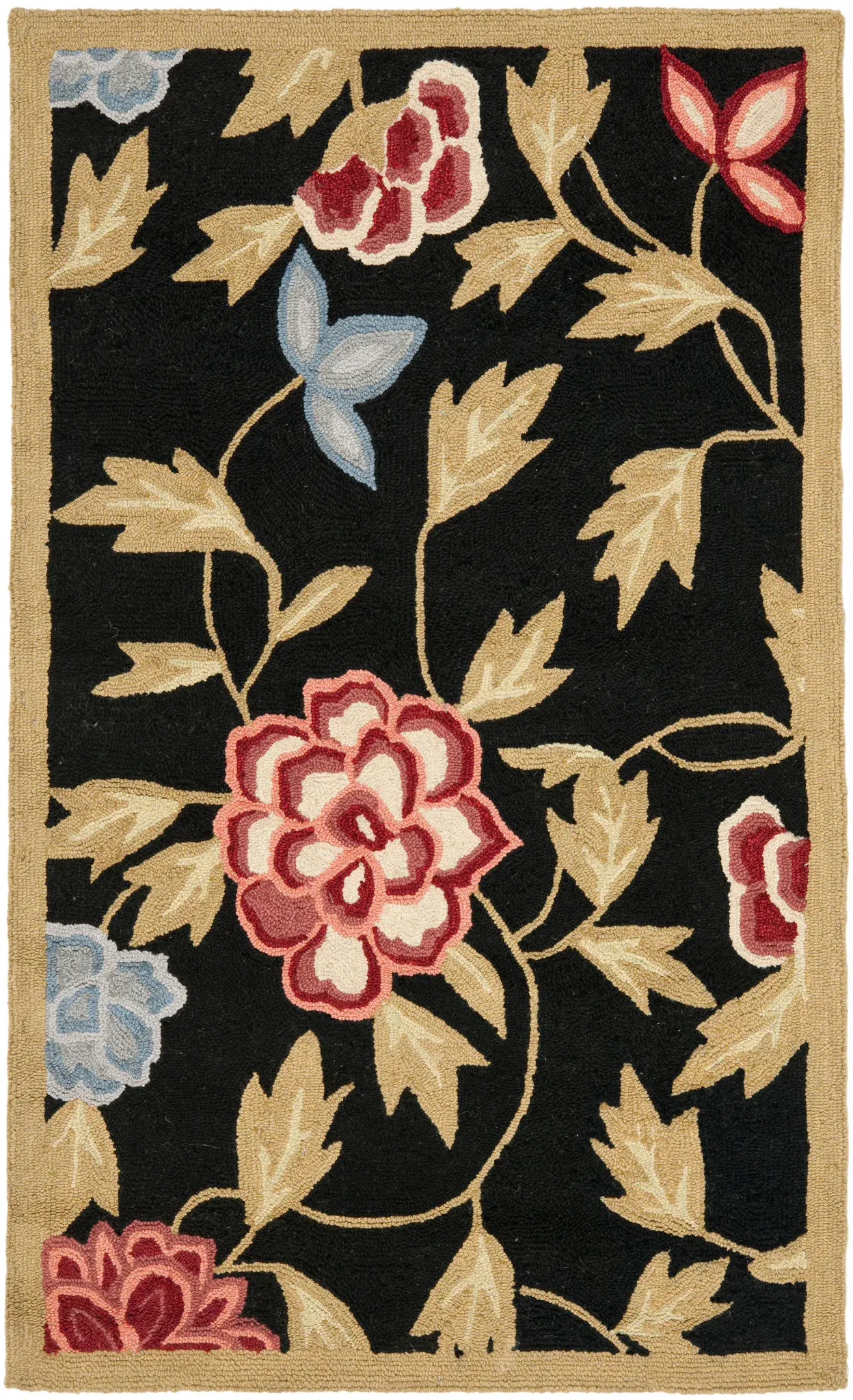Chelsea Blossom Vine Hand-Hooked Wool Rug