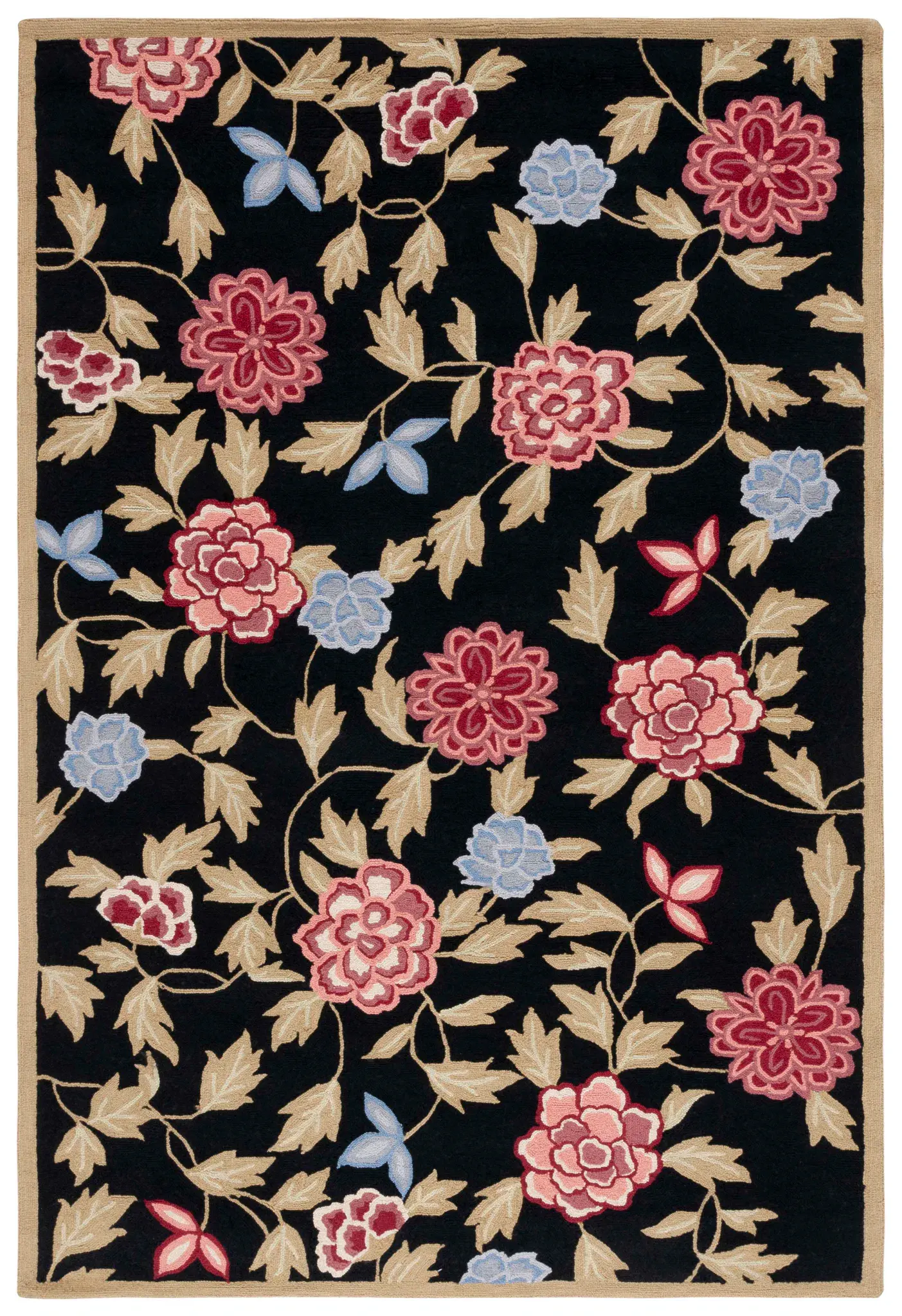 Chelsea Blossom Vine Hand-Hooked Wool Rug