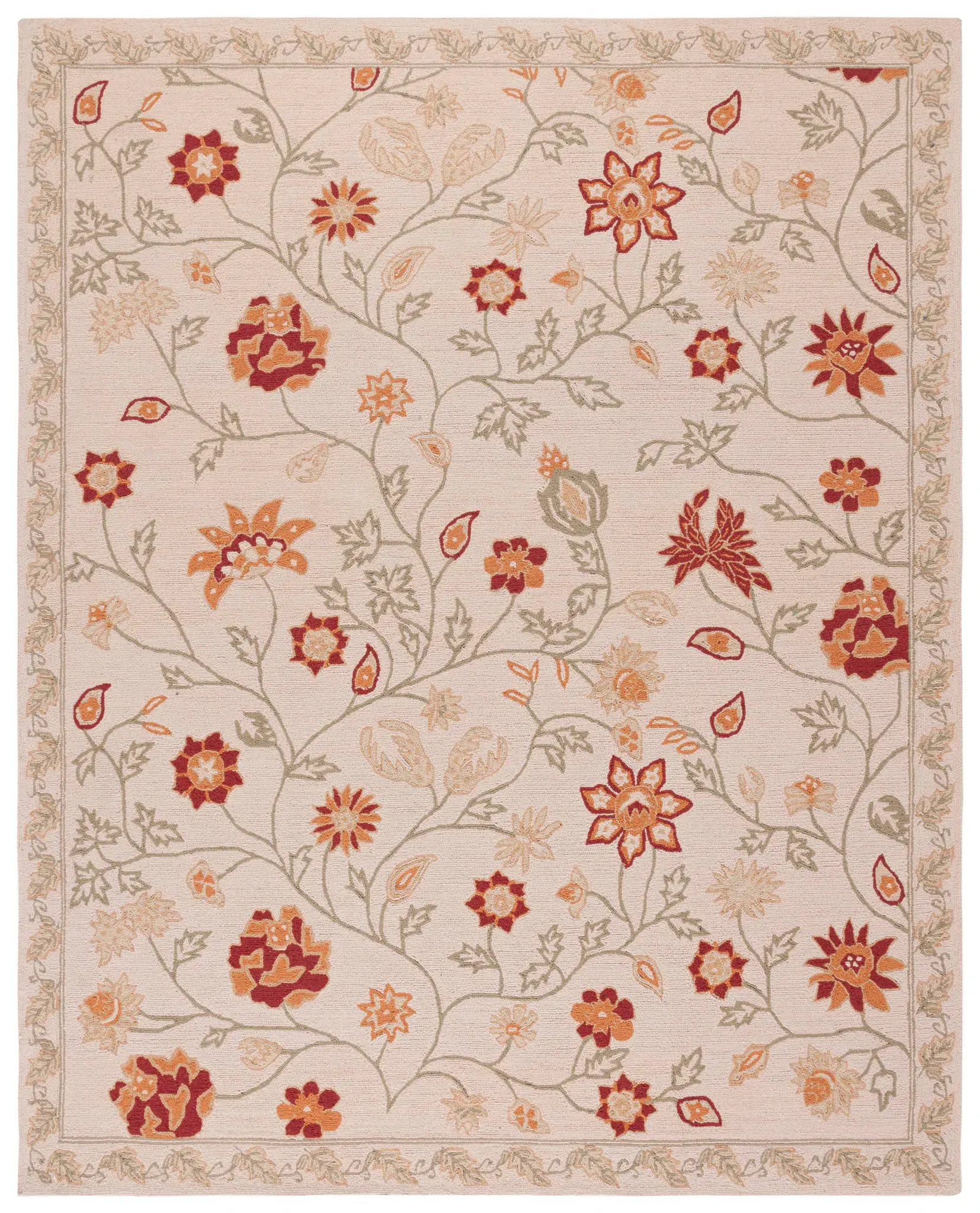 Chelsea Trailing Vine Hand-Hooked Wool Rug