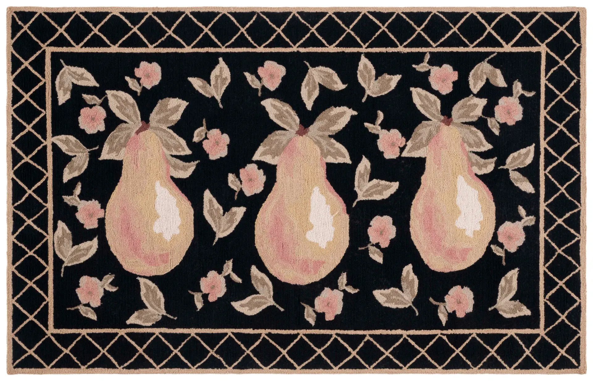 Chelsea Pear And Blossom Hand-Hooked Wool Rug