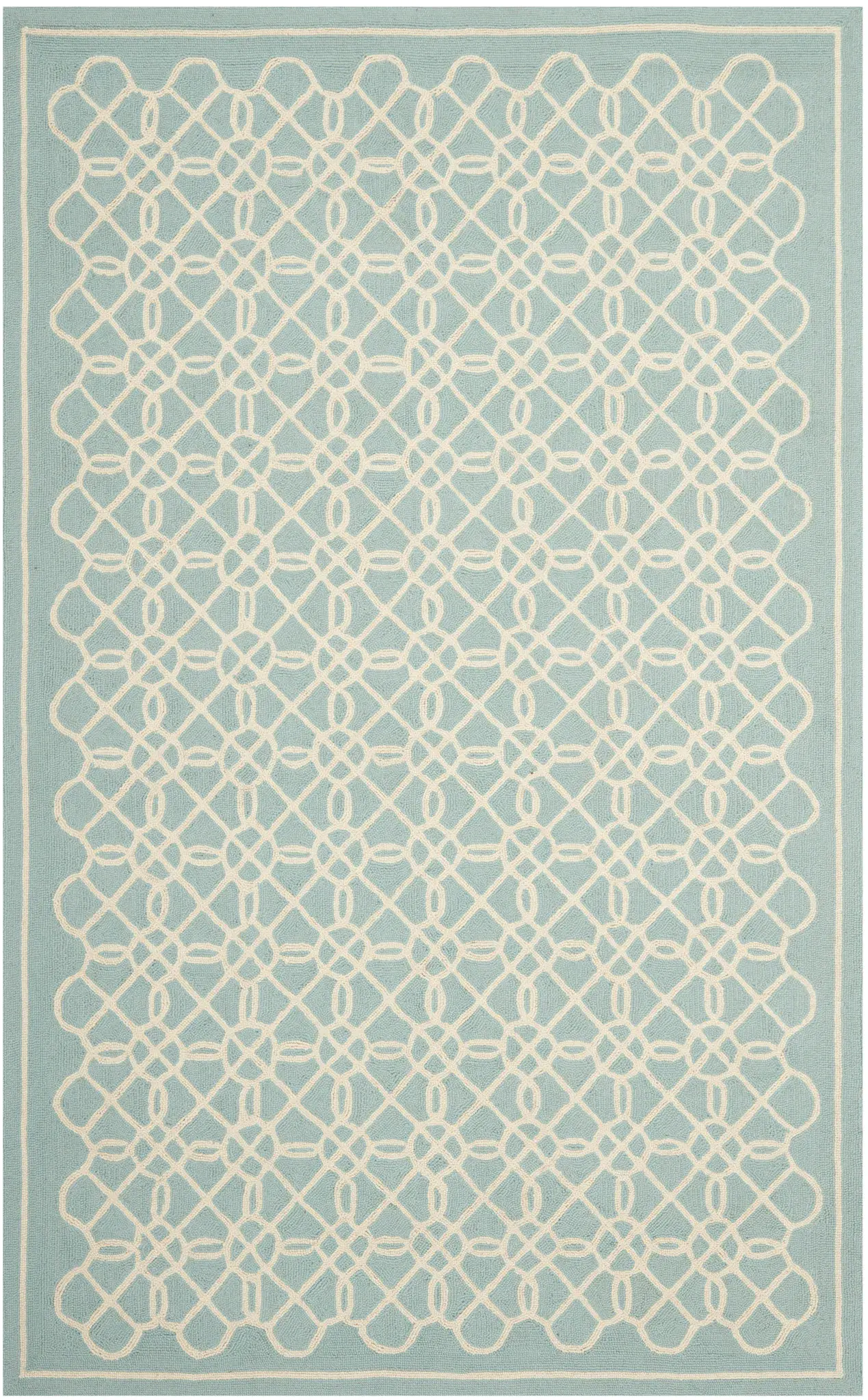 Chelsea Interlocking Trellis Hand-Hooked Wool Rug