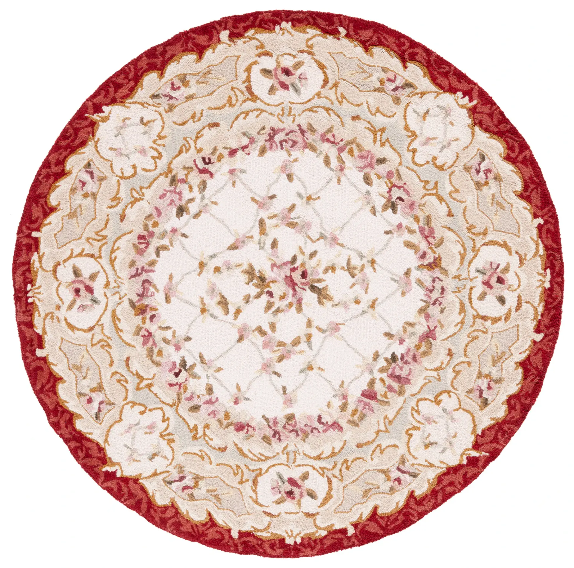 Chelsea Framed Floral Hand-Hooked Wool Rug