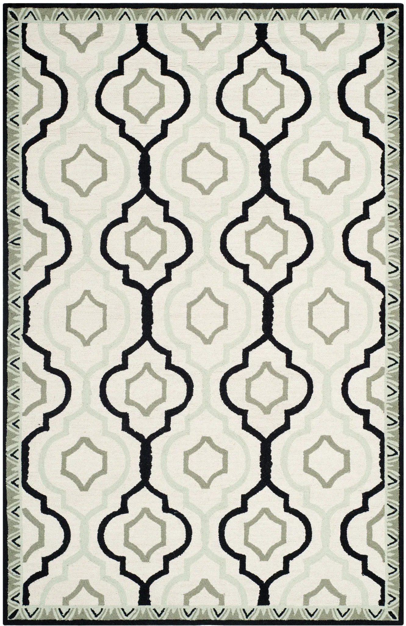 Chelsea Moroccan Ogee Trellis Hand-Hooked Wool Rug