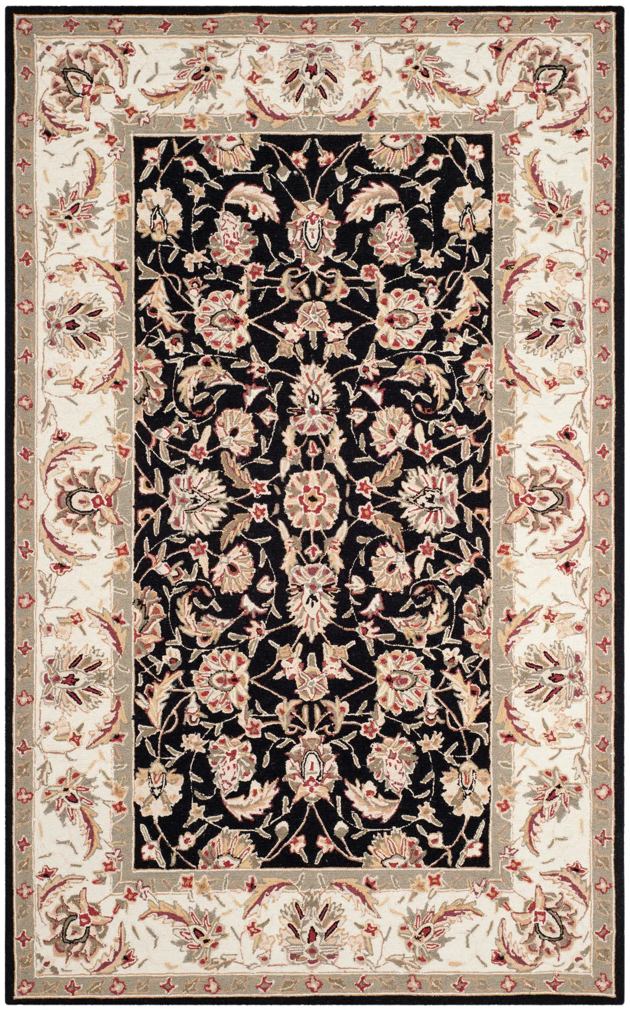Chelsea Persian Floral Hand-Hooked Wool Rug