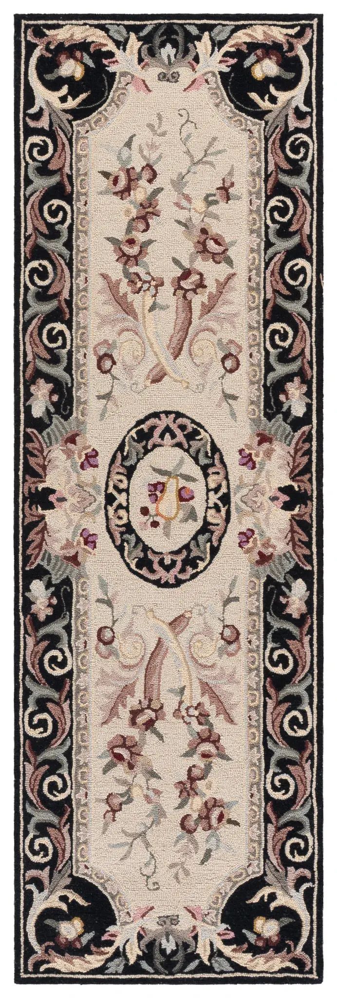 Chelsea Fruit Medallion Hand-Hooked Wool Rug