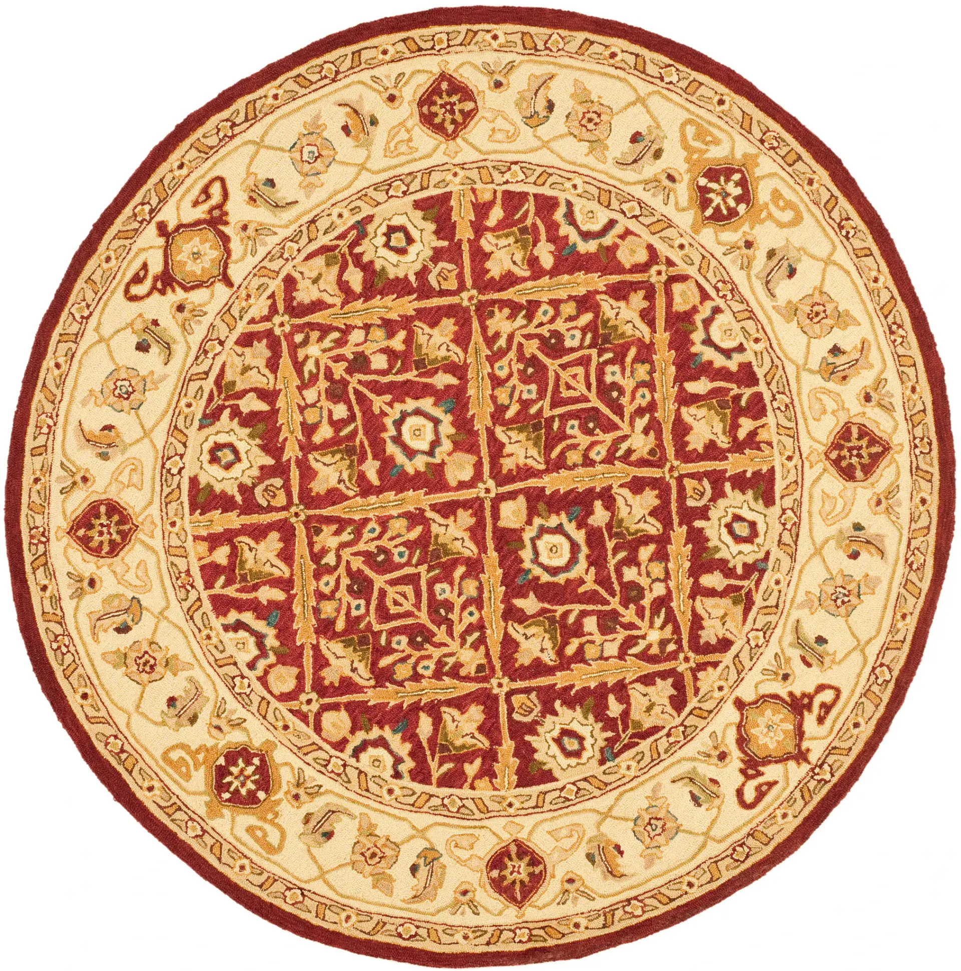 Chelsea Paneled Floral Hand-Hooked Wool Rug