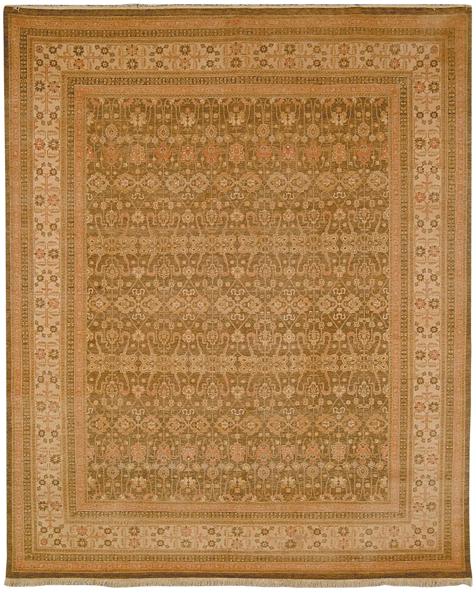 Heirloom Traditional Persian Allover Hand-Knotted Rug