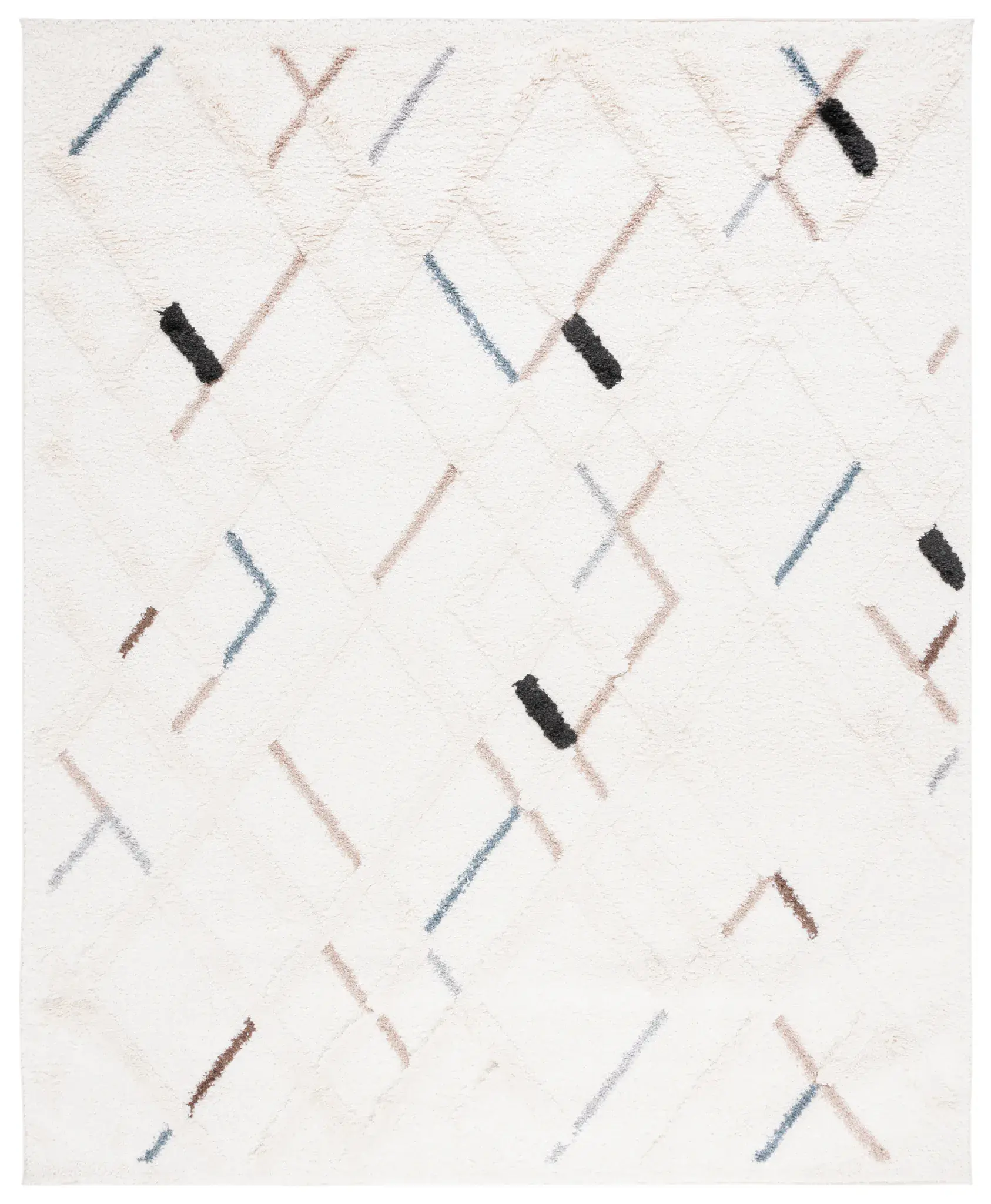 Hi-Lo Broken Diamond Shag Rug