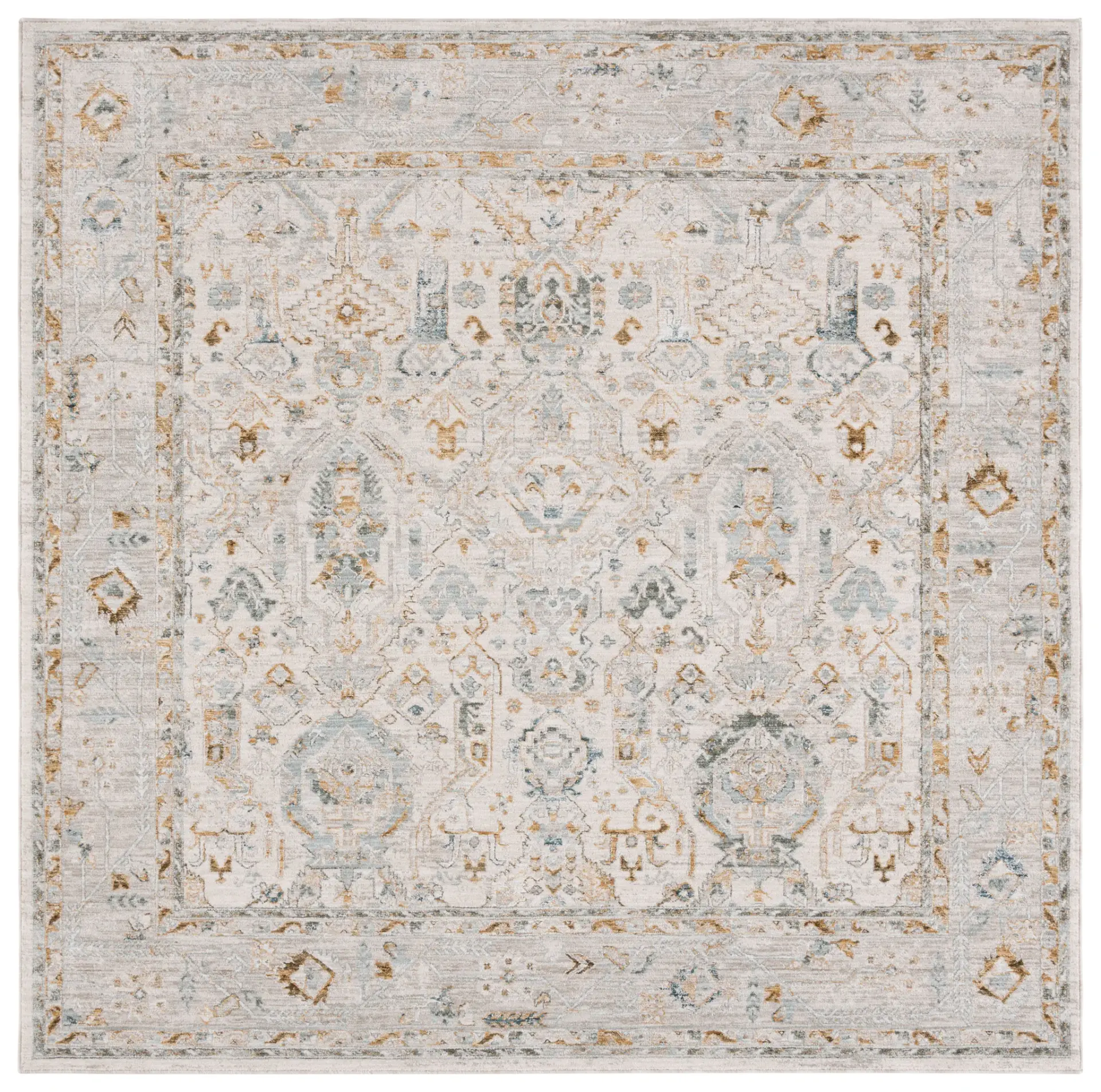 Hamilton Distressed Floral Bordered Rug