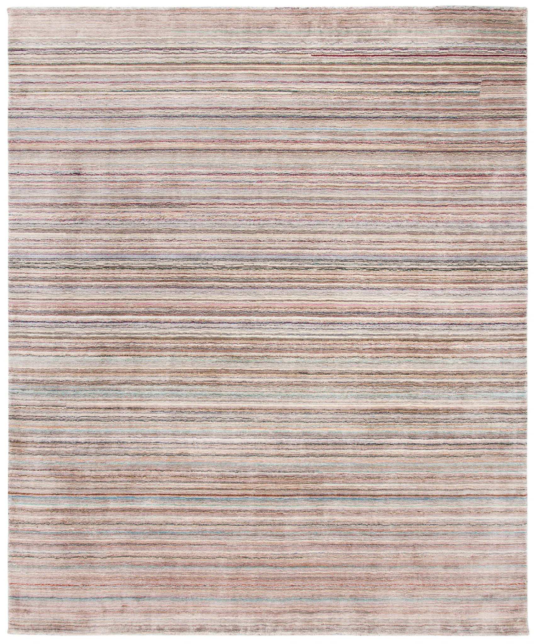 Hand-Loom Viscose Modern Stripe Hand-Loomed Viscose Rug