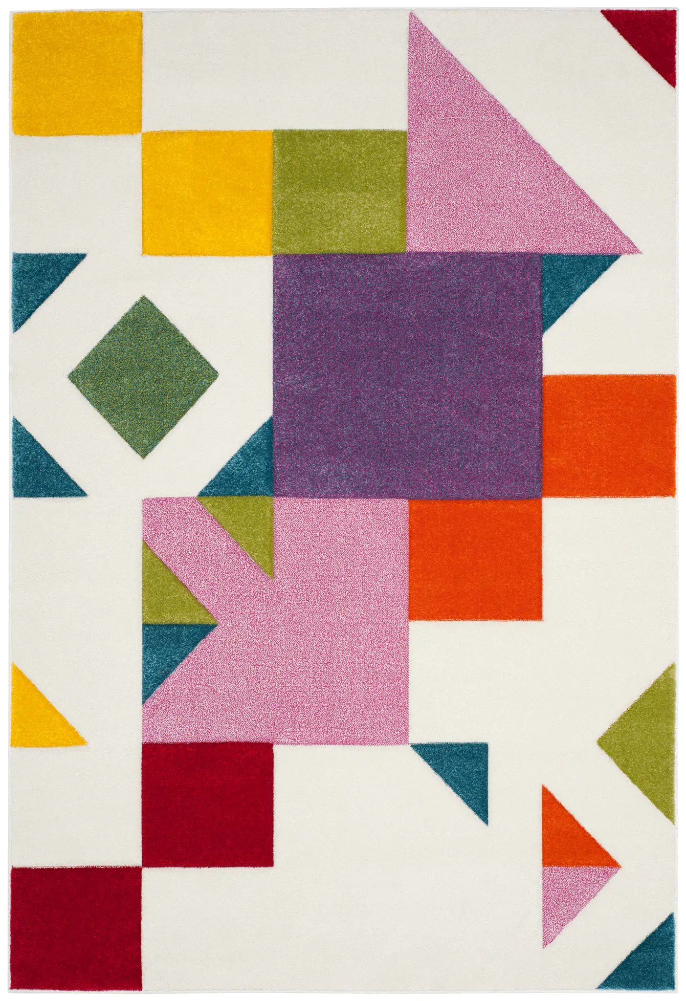 Hollywood Color Block Squares Rug