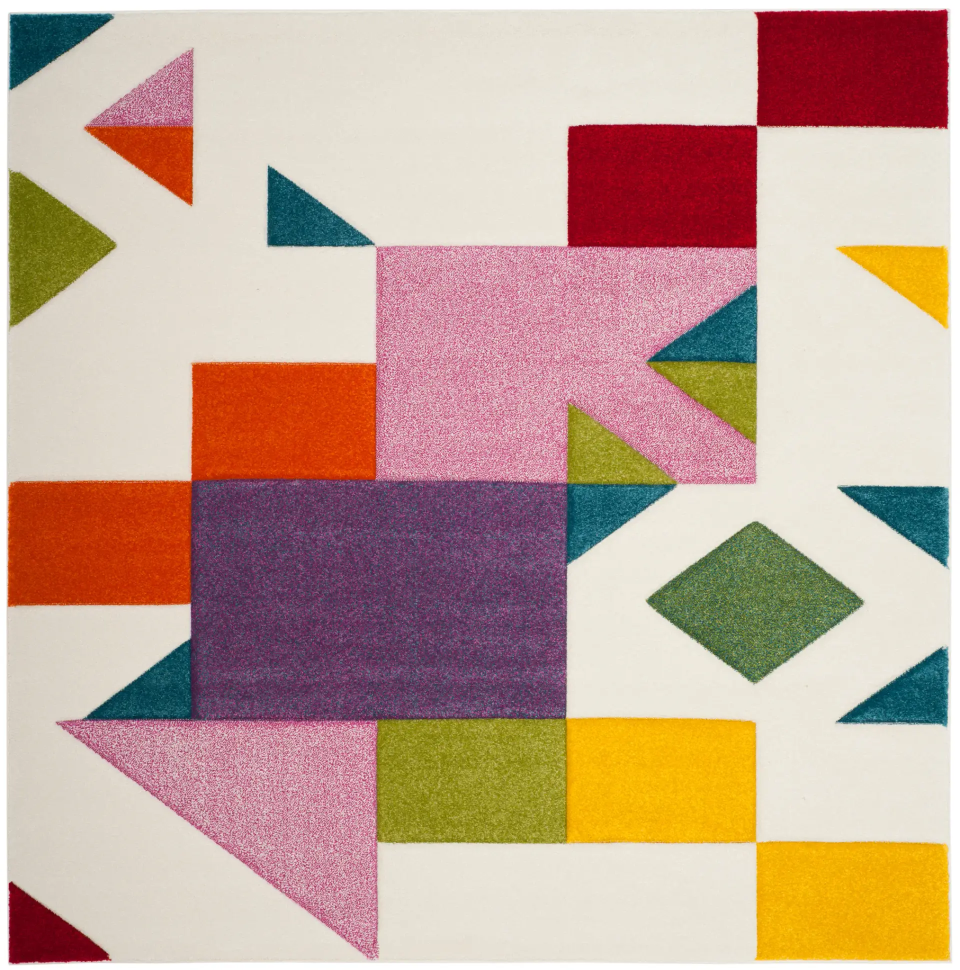 Hollywood Color Block Squares Rug