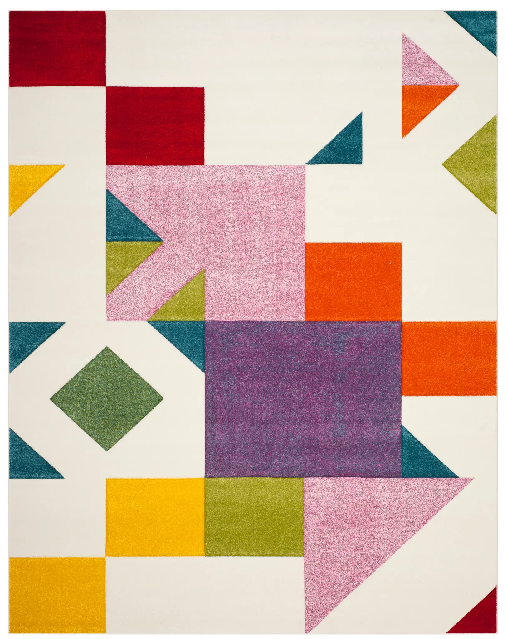 Hollywood Color Block Squares Rug