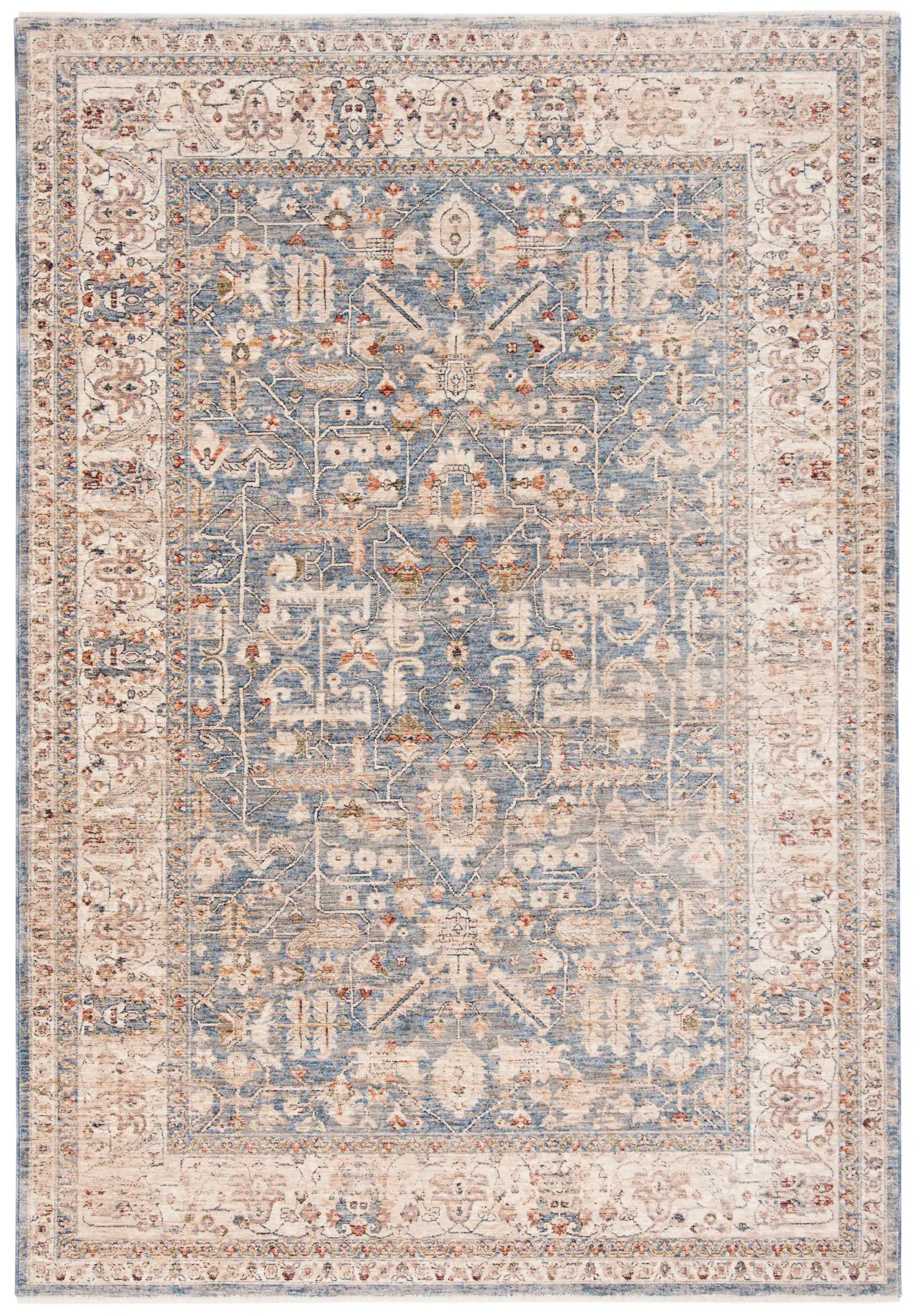 Heirloom Distressed Floral Medallion Rug