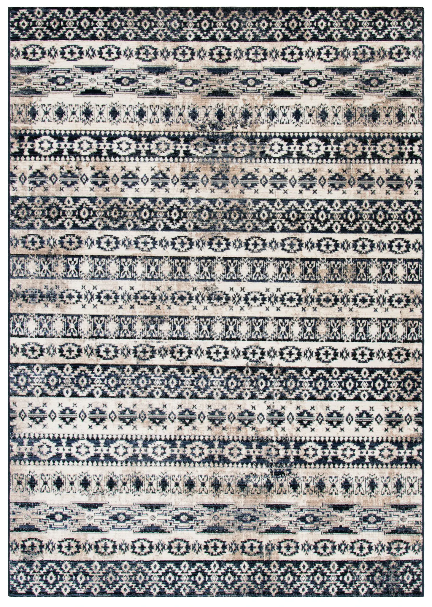 Herat Striped Geometric Rug