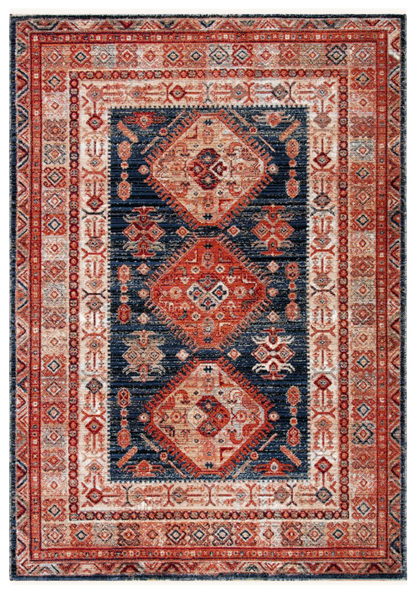 Herat Stacked Diamond Medallion Rug