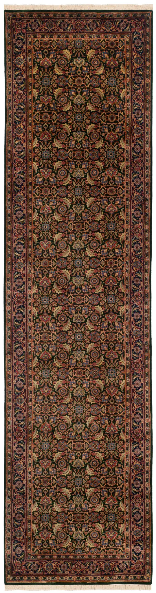 Herati Floral Bordered Hand-Knotted Wool Rug