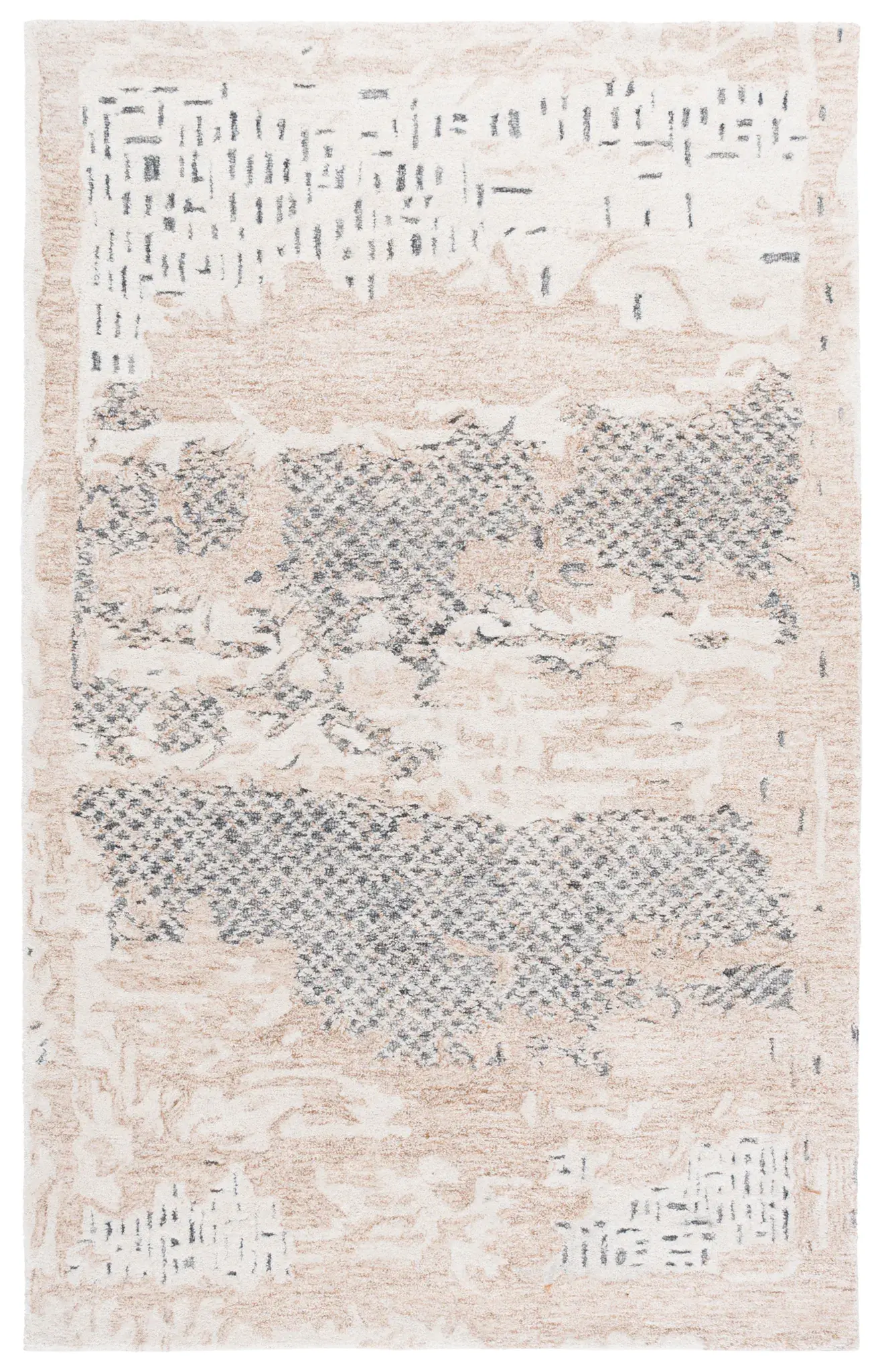Harvest Faded Border Hand-Tufted Wool Rug